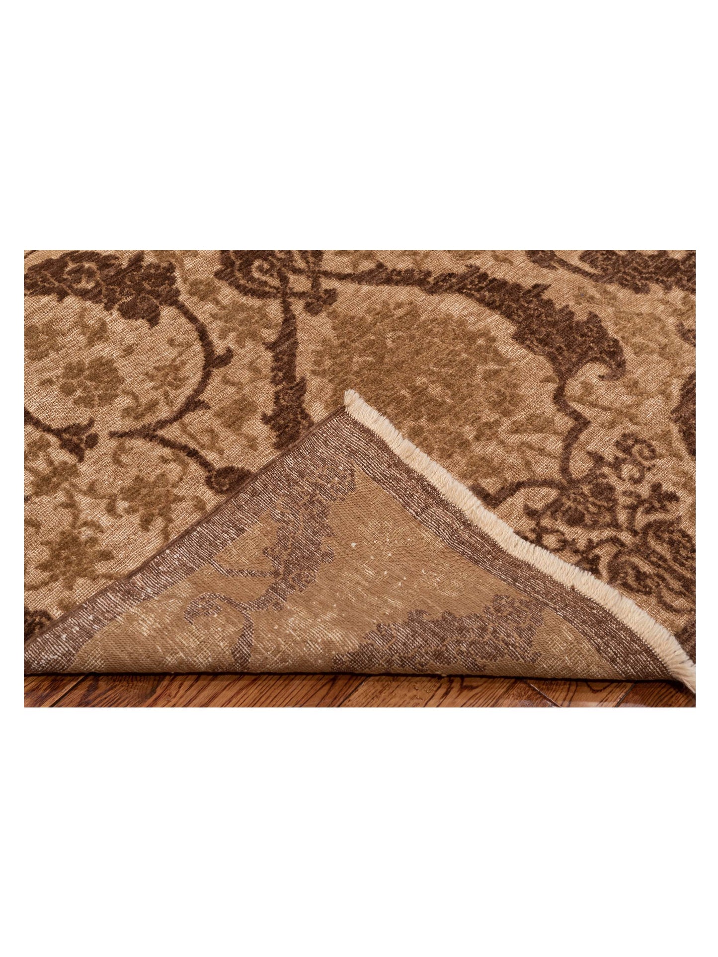 Defne Orchid Brown Brown 9.1x11.4 Hand Knotted Rug