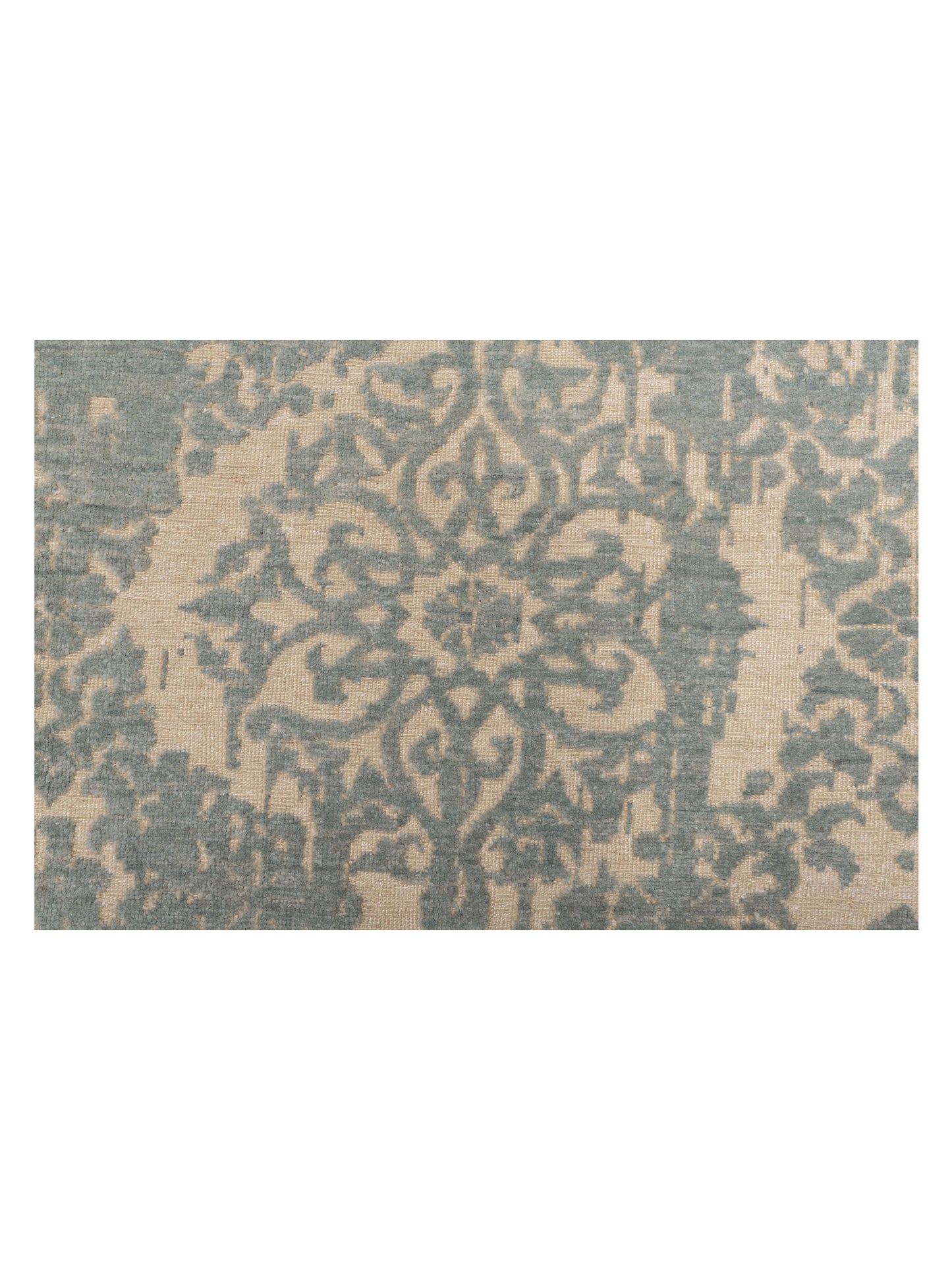 Defne Beony Ivory Blue 5.7x8.3 Hand Knotted Rug