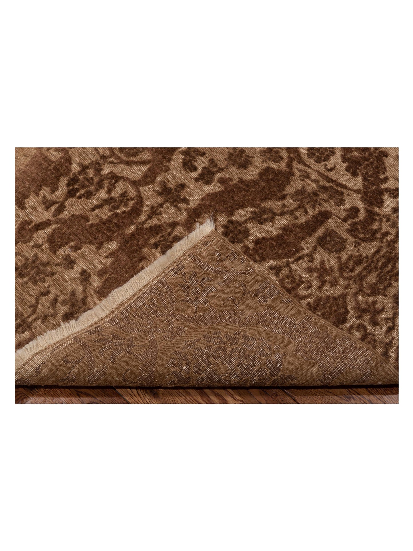 Defne Orchid Brown Brown 6.7x9.5 Hand Knotted Rug
