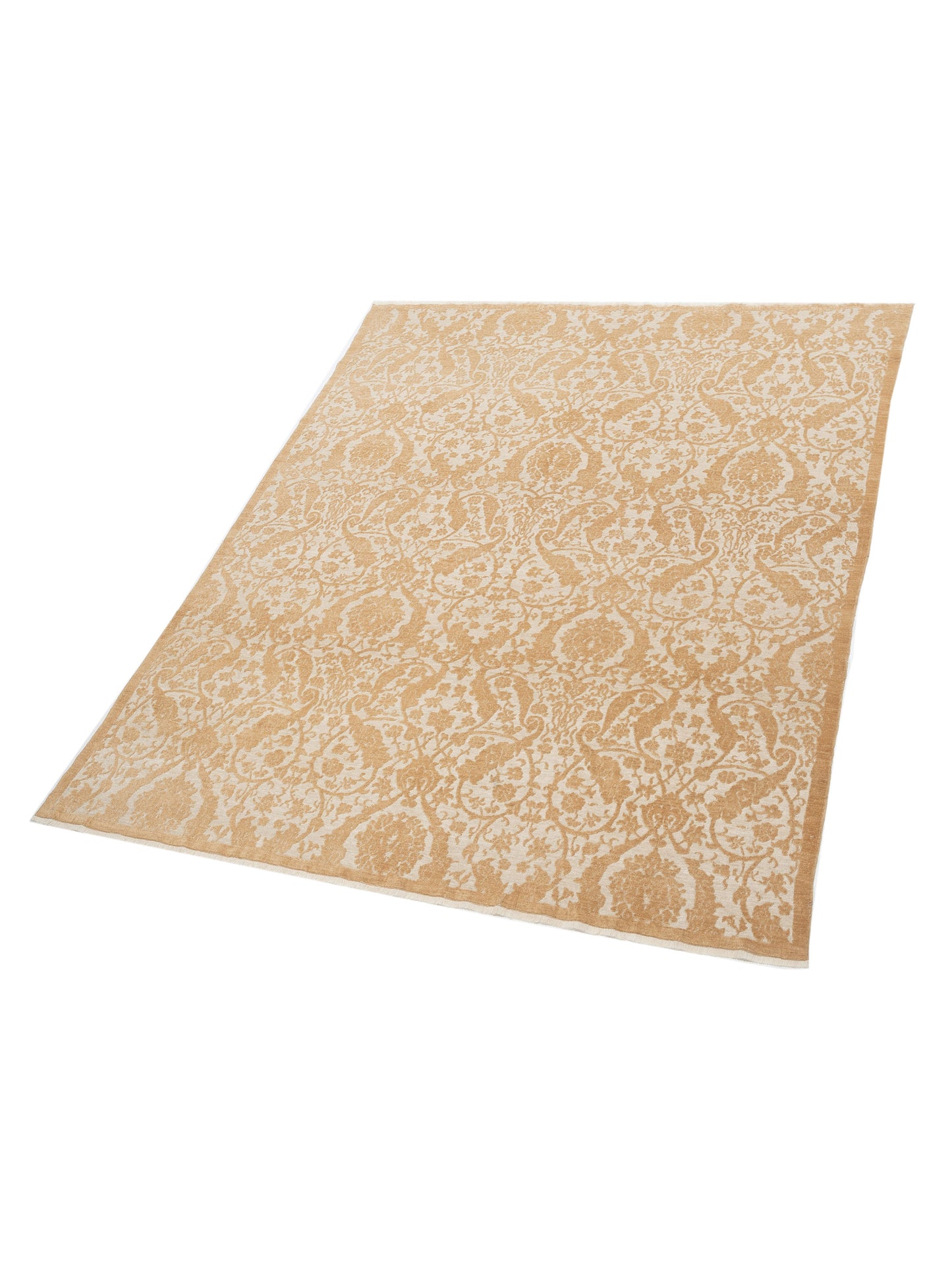 Defne Orchid Ivory Gold 8.1x9.10 Hand Knotted Rug