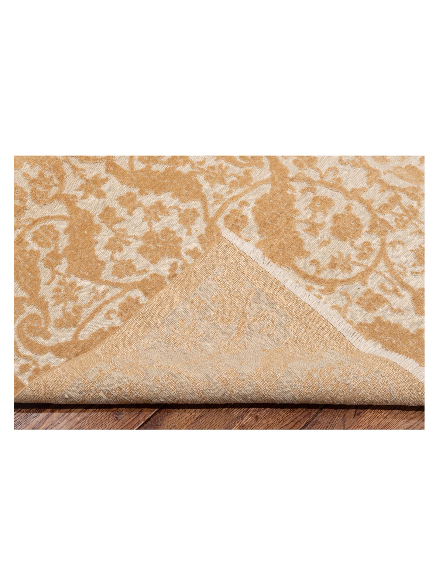 Defne Orchid Ivory Gold 8.1x9.10 Hand Knotted Rug