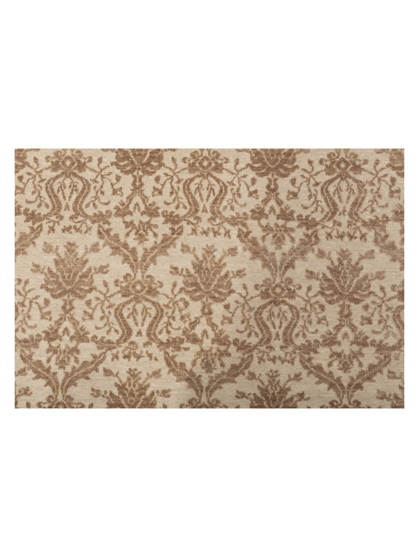 Defne Begonia Ivory Light Brown 9.1x11.6 Hand Knotted Rug