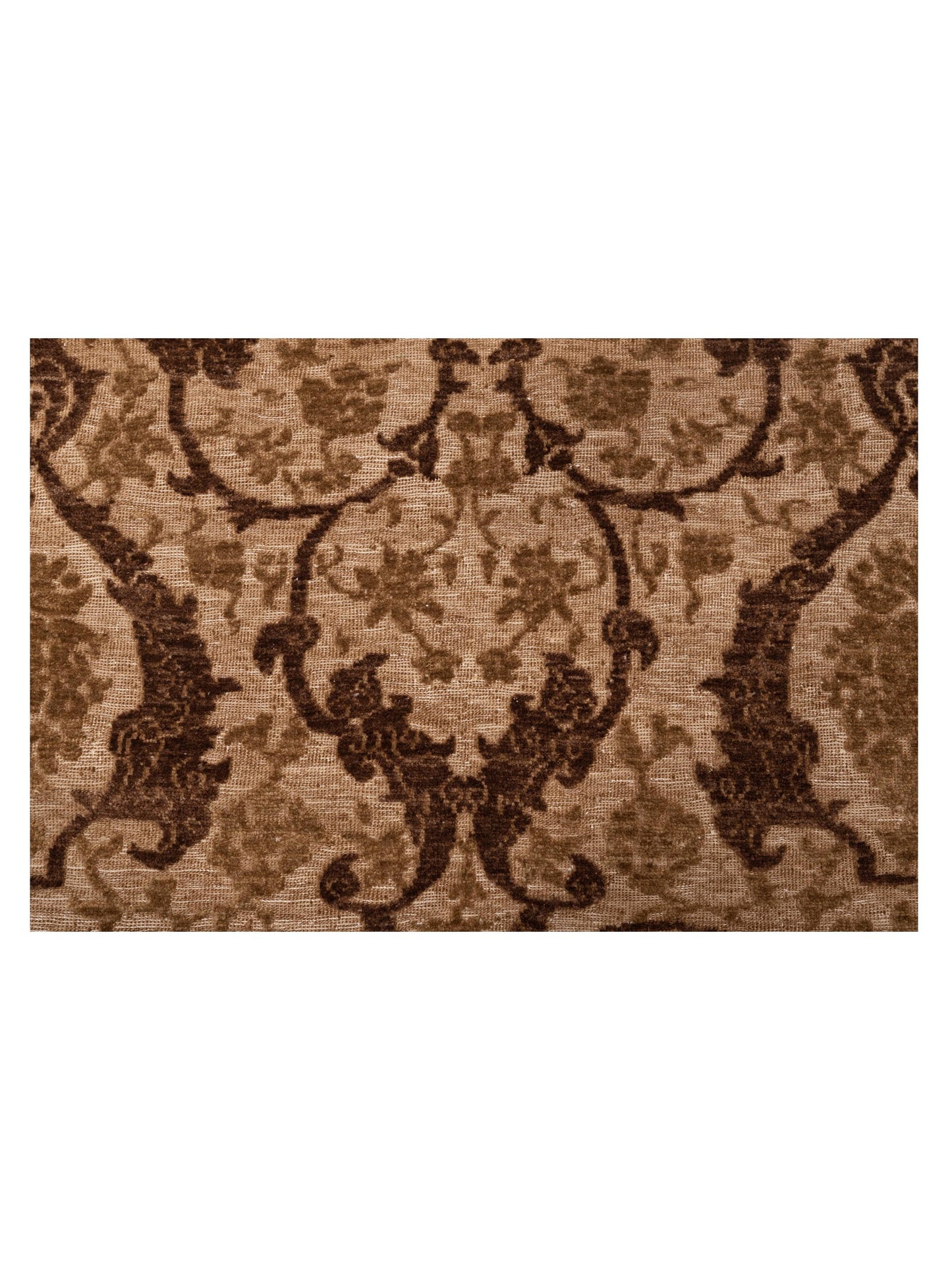 Defne Orchid Brown Brown 8.1x9.8 Hand Knotted Rug