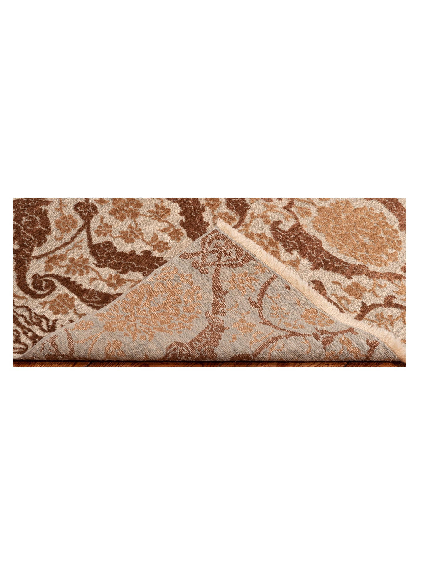 Defne Orchid Beige Dark Brown 5.7x8 Hand Knotted Rug