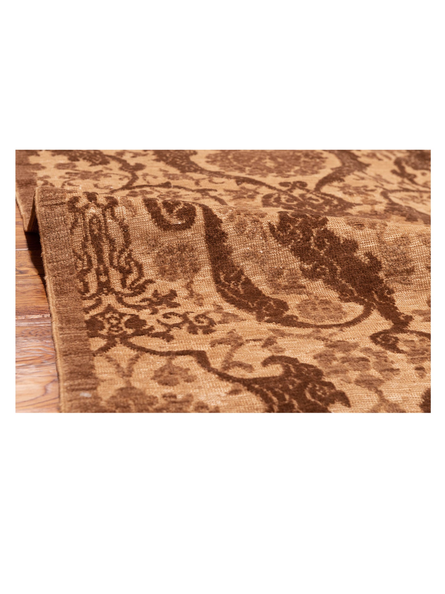 Defne Orchid Brown Brown 5.7x7.11 Hand Knotted Rug