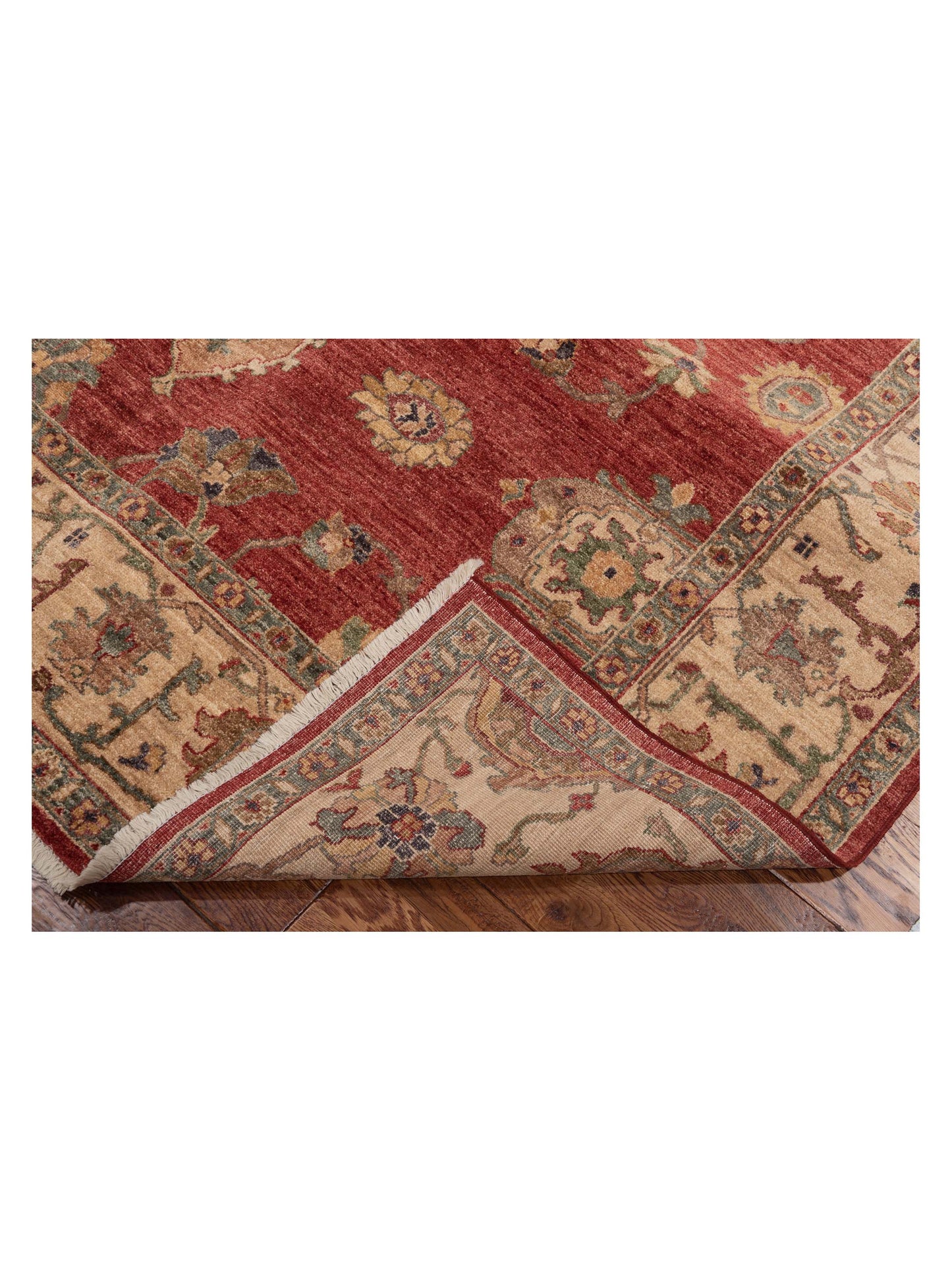 Elvan Tansu Red Ivory 6.3x9.1 Hand Knotted Rug