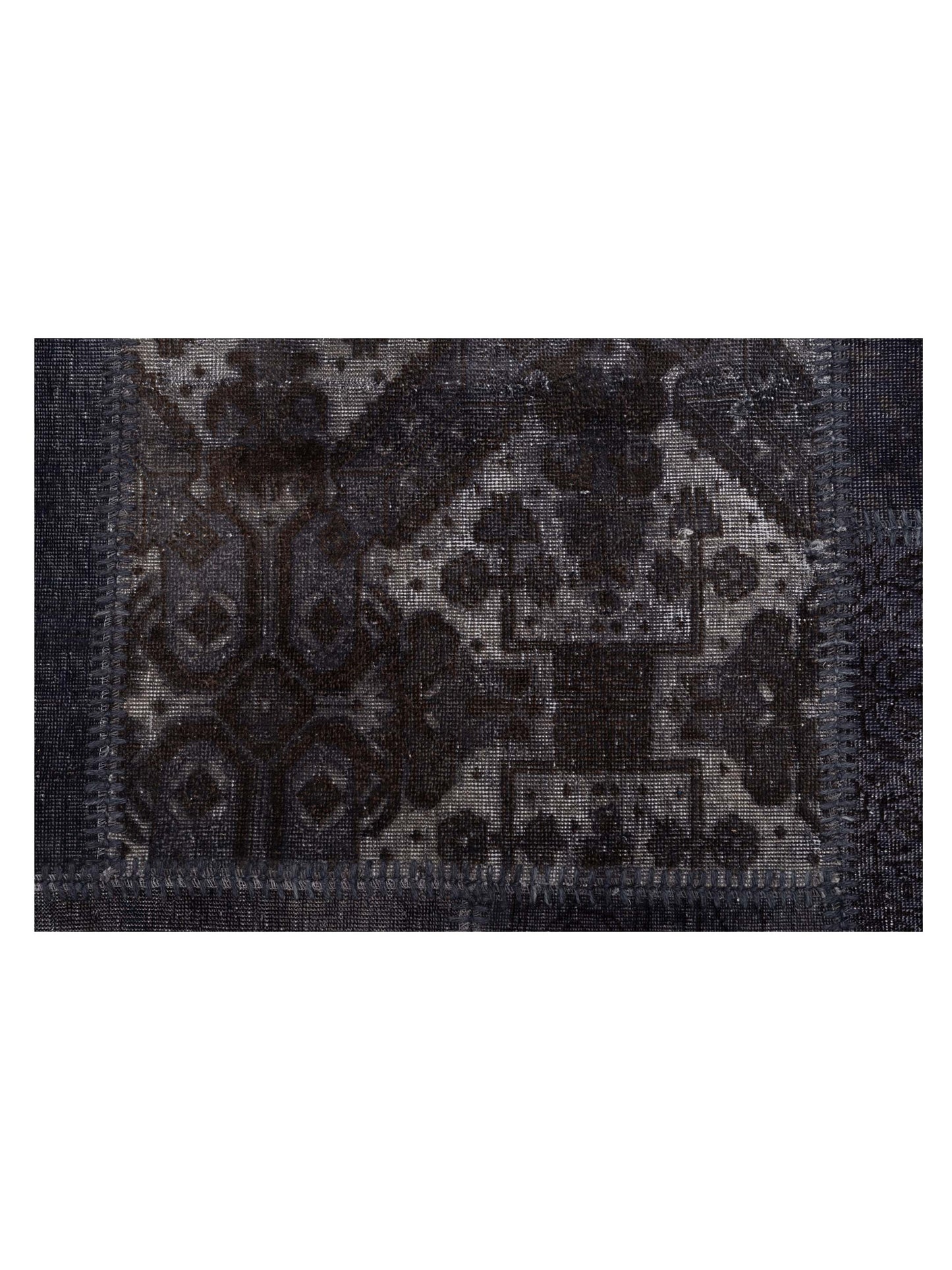 Turkish Vestige Patchwork 145445 Charcoal 7x13 Hand Knotted Rug