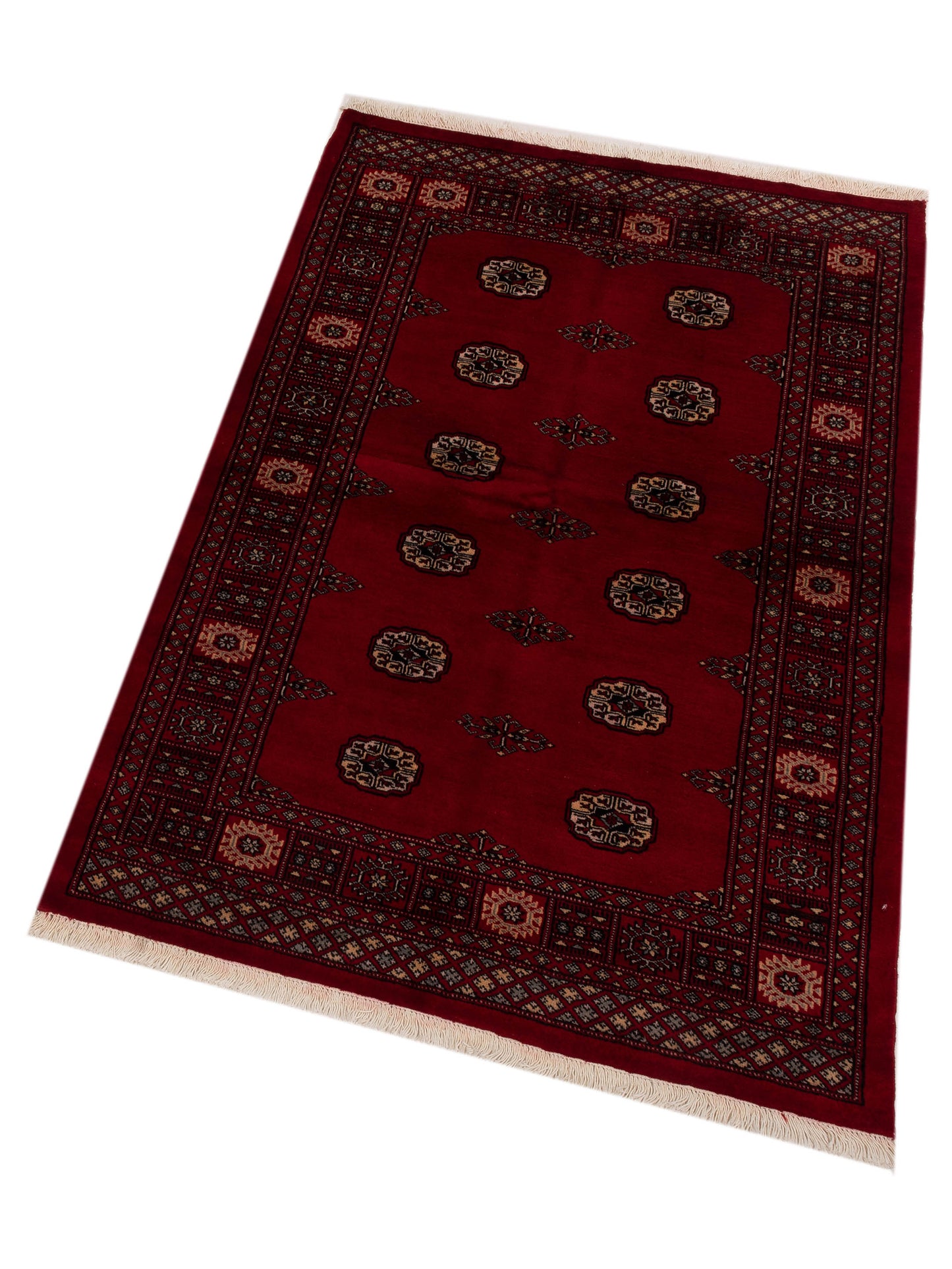 Bokhara 145581 Red Red 4.01x5.10 Hand Knotted Rug