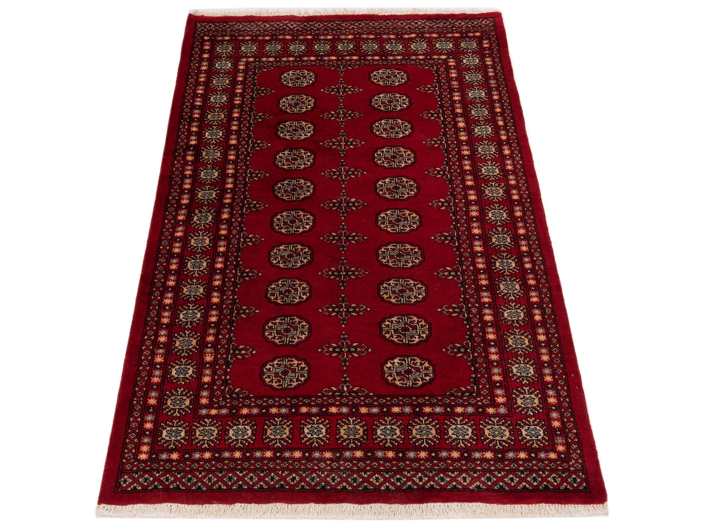 Bokhara 145591 Red Red 4x6.3 Hand Knotted Rug