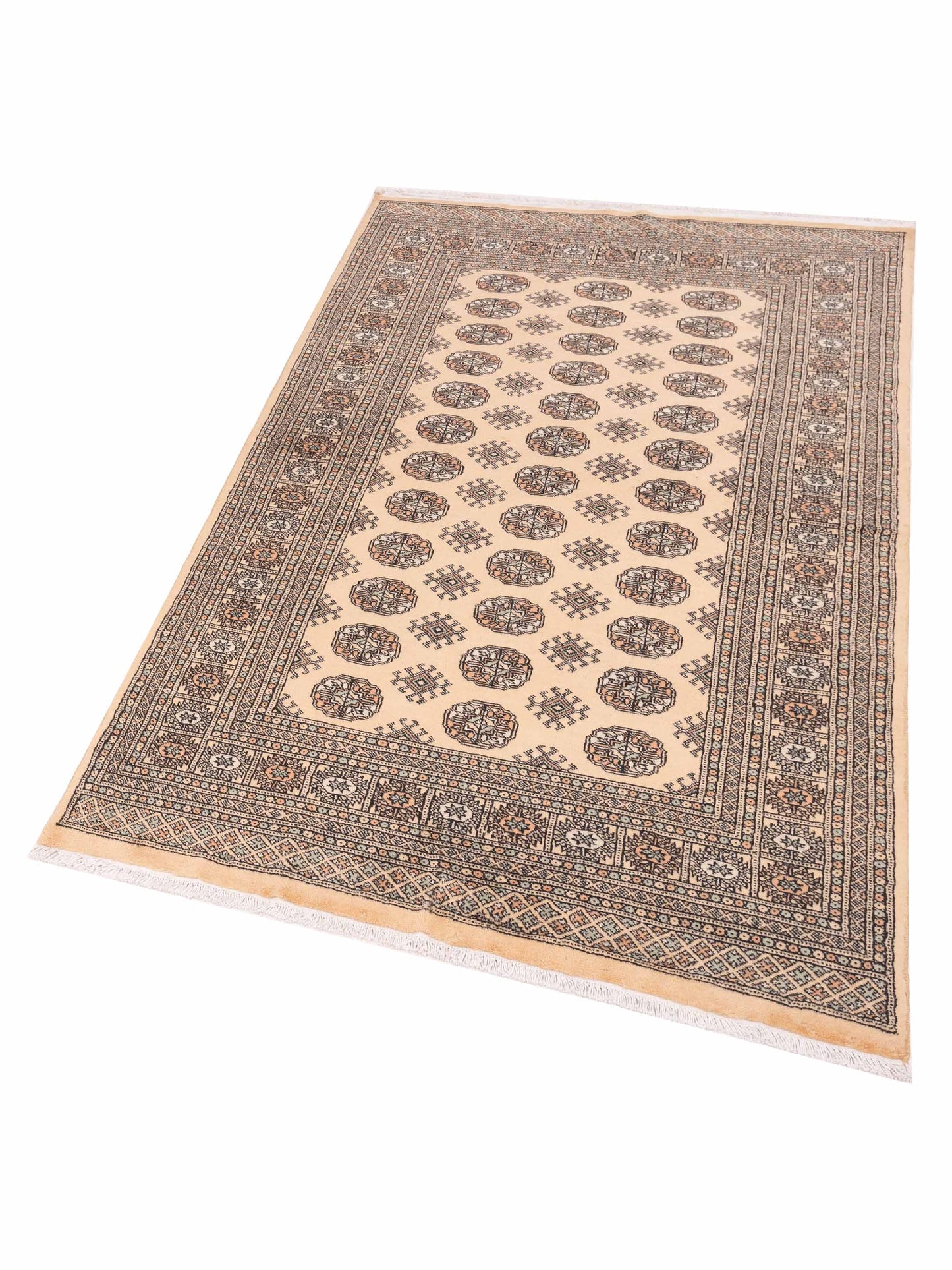 Bokhara 145646 Beige Beige 4.11x8 Hand Knotted Rug