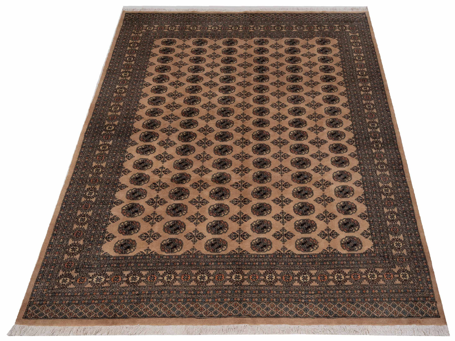 Bokhara 145673 Cream Gray 8.1x10.4 Hand Knotted Rug