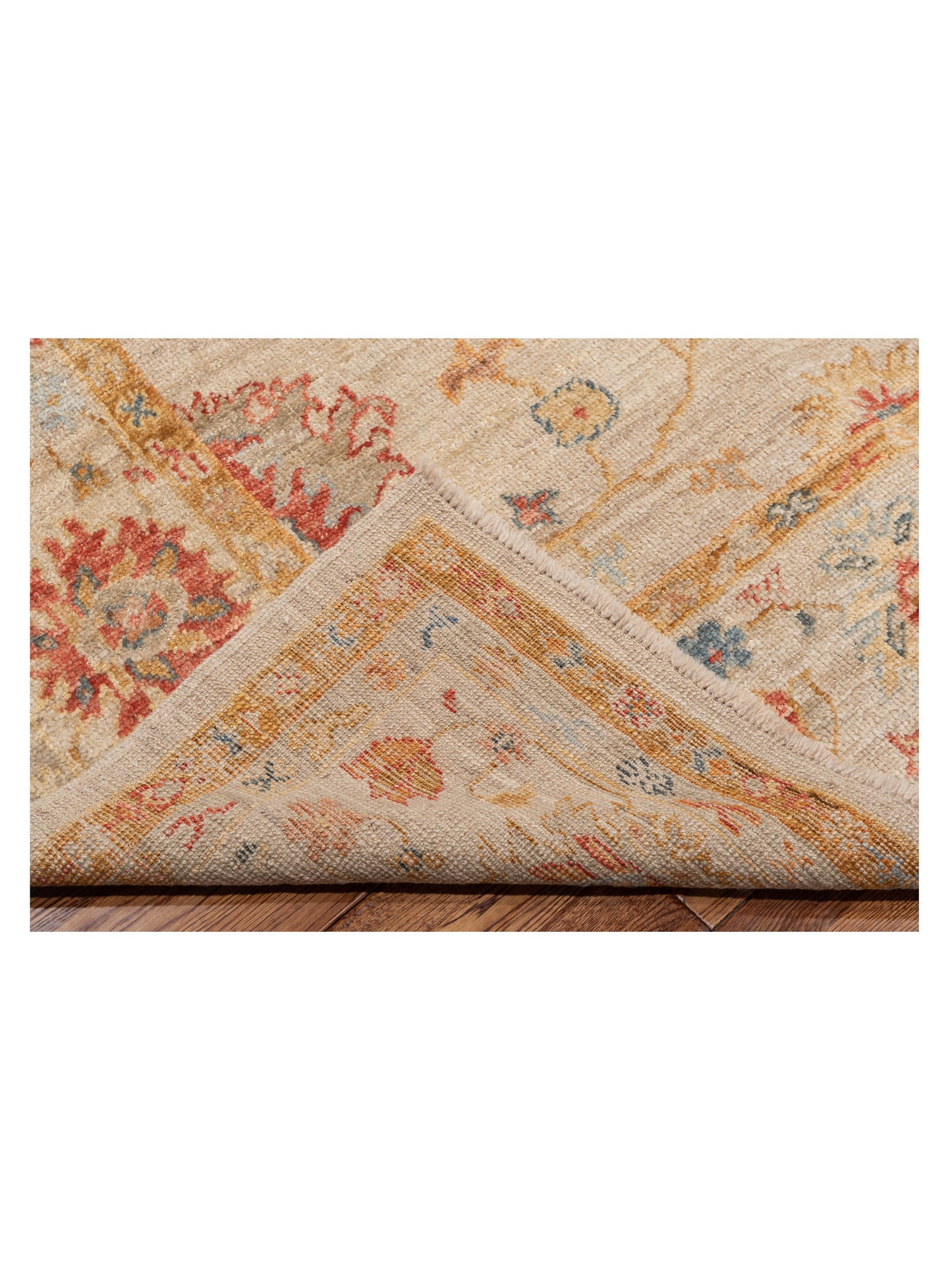 Angora Oushak 145740 Ivory Ivory 8x10.3 Hand Knotted Rug