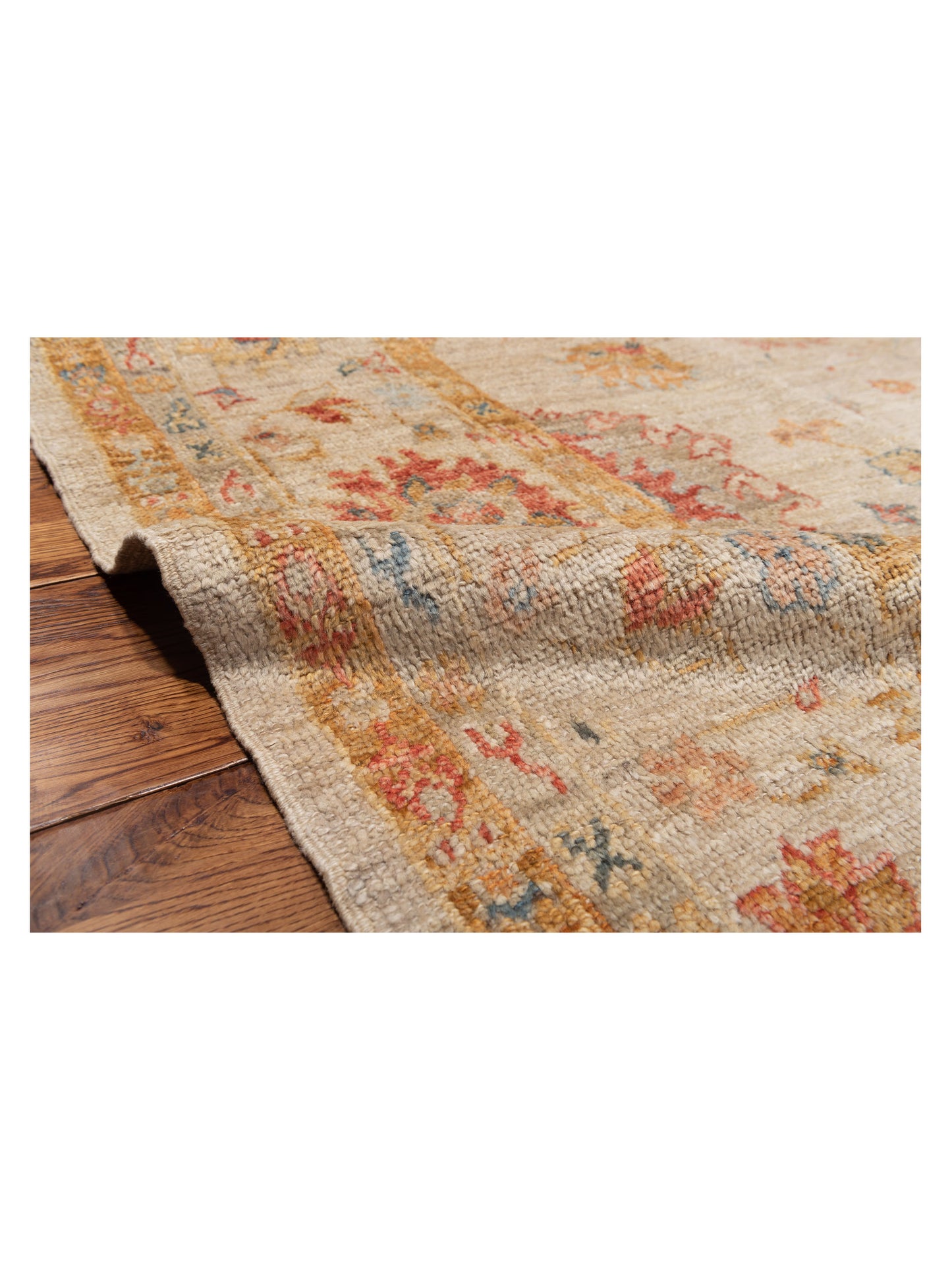 Angora Oushak 145740 Ivory Ivory 8x10.3 Hand Knotted Rug