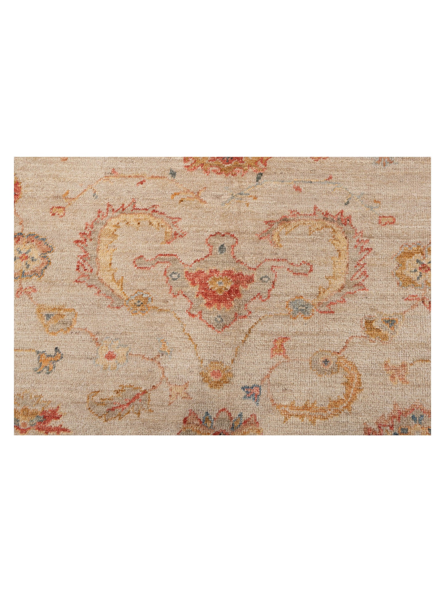 Angora Oushak 145740 Ivory Ivory 8x10.3 Hand Knotted Rug