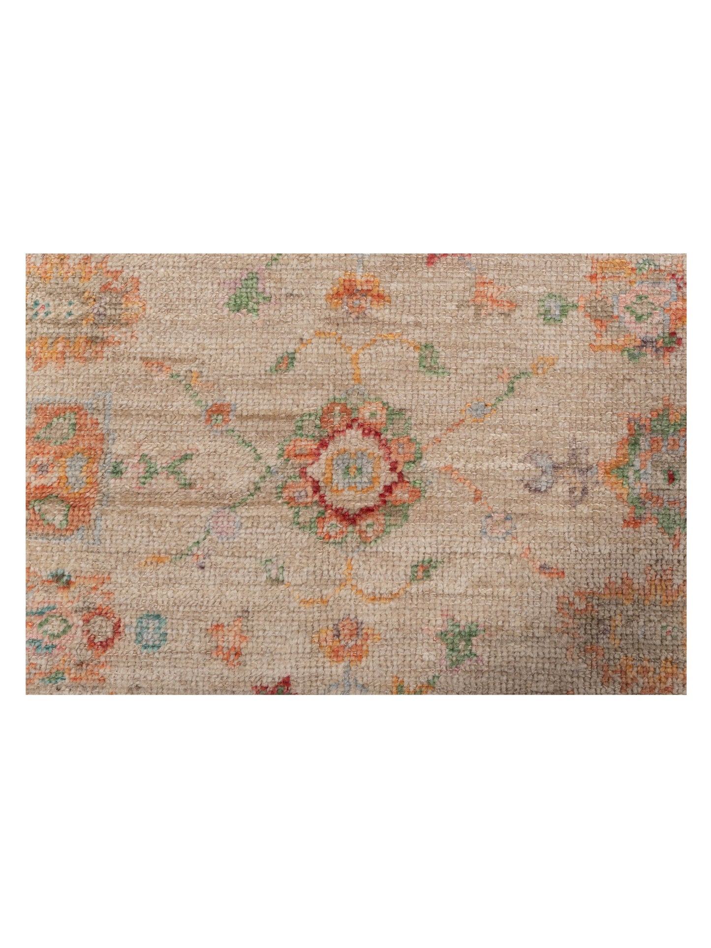 Angora Oushak 145785 Ivory Silver 4.2x5.8 Hand Knotted Rug