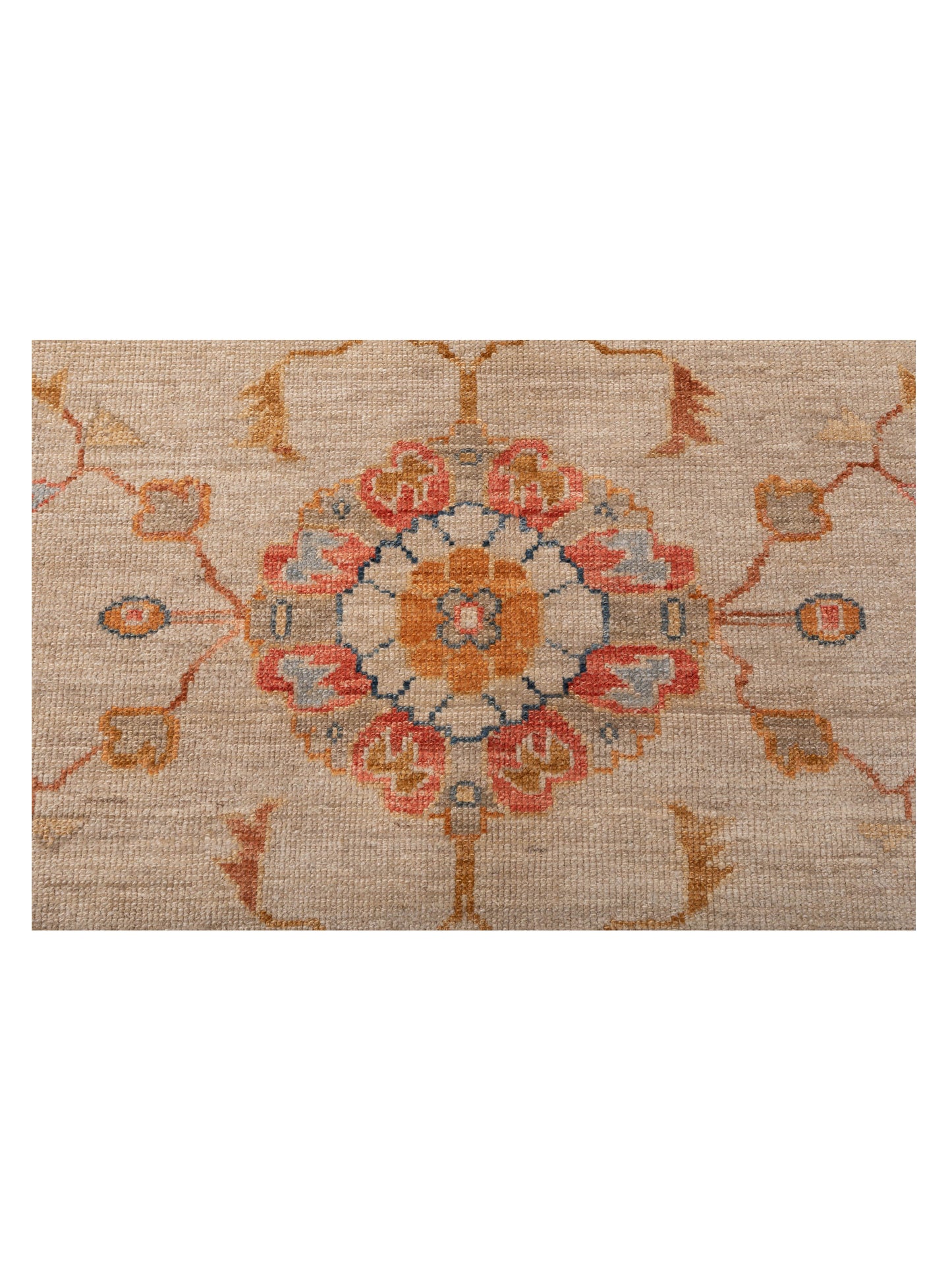 Angora Oushak 145794 Ivory Ivory 12.3x17.7 Hand Knotted Rug