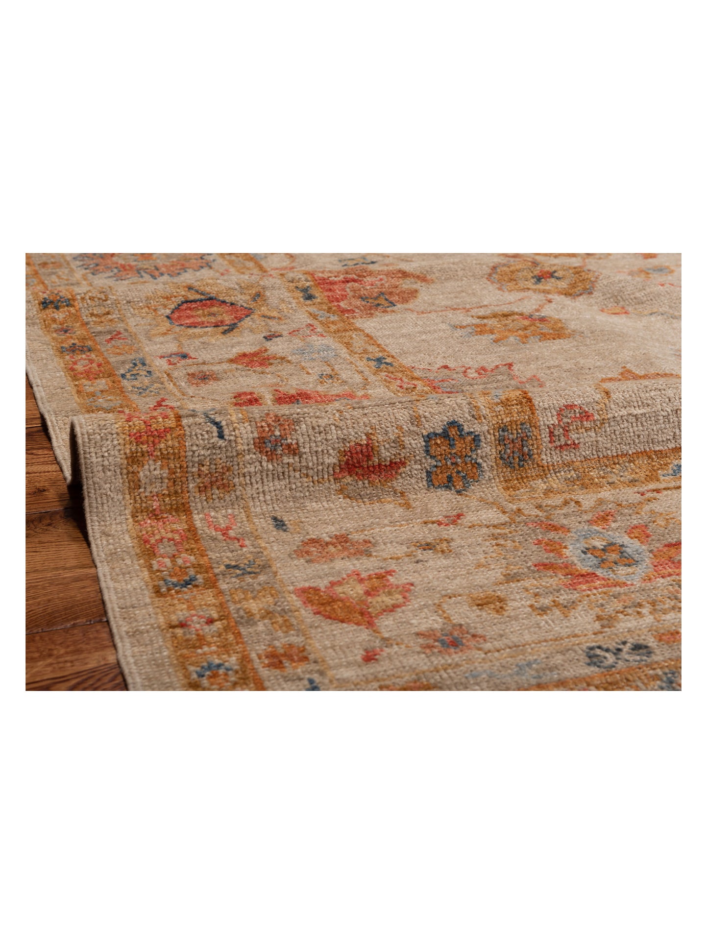 Angora Oushak 145805 Ivory Ivory 8.4x9.7 Hand Knotted Rug