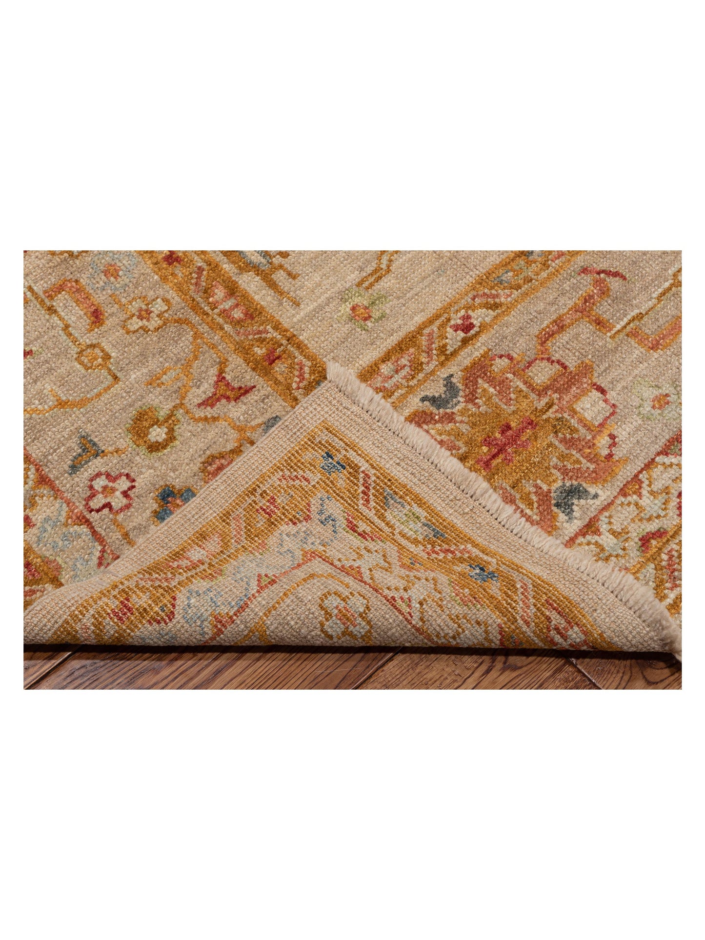 Angora Oushak 145809 Ivory Silver 8.4x9.8 Hand Knotted Rug