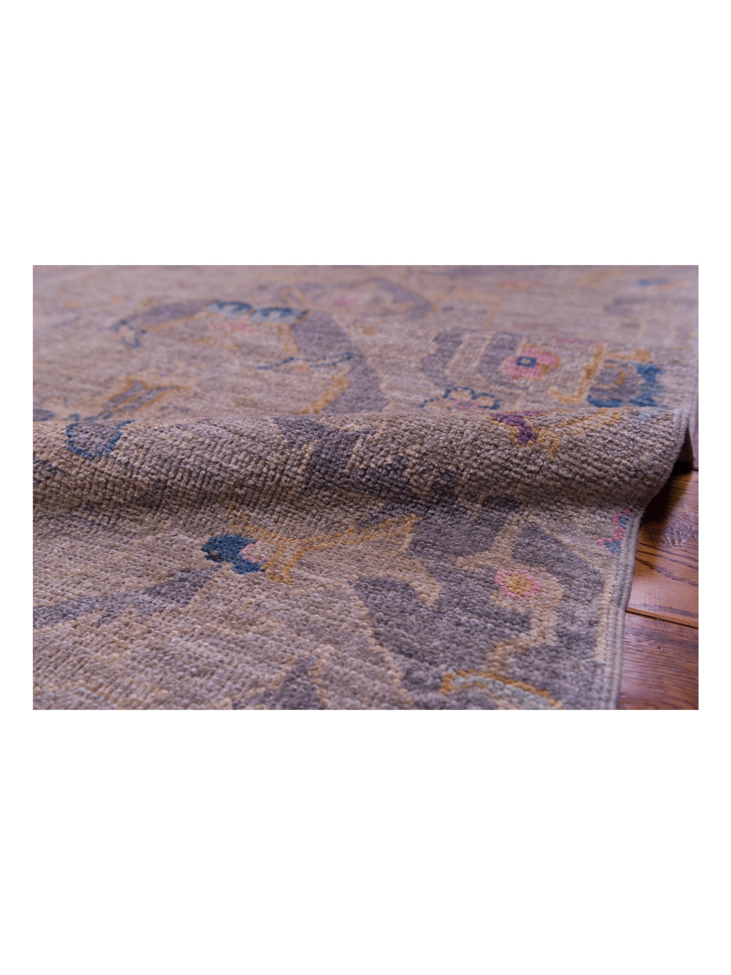 Angora Oushak 145819 Gray Gray 9.2x15 Hand Knotted Rug