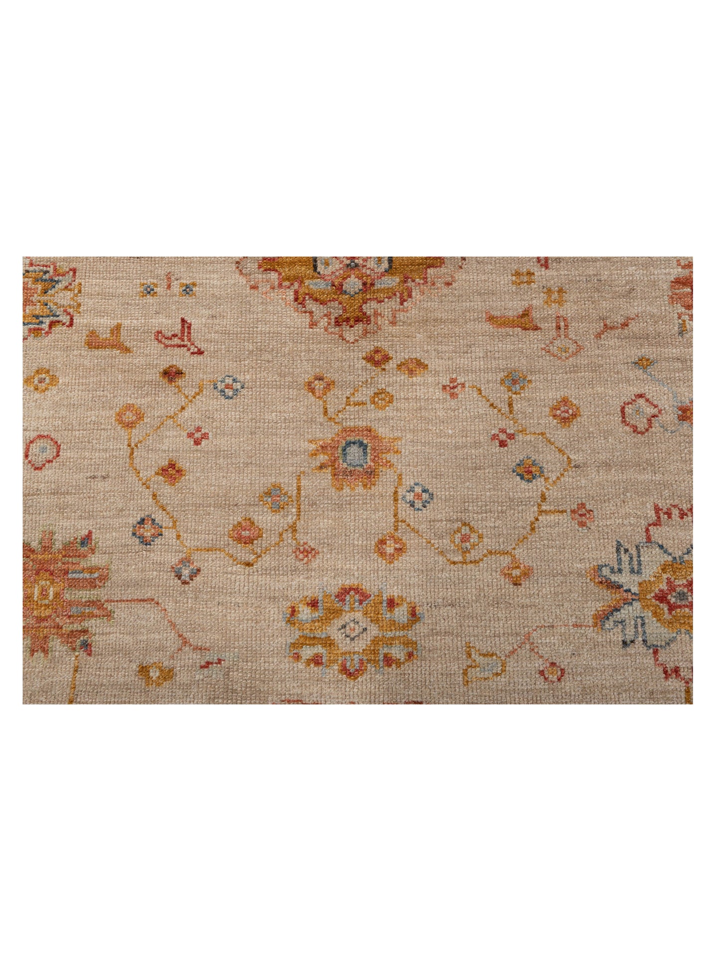 Angora Oushak 145823 Ivory Silver 6.1x11.5 Hand Knotted Rug