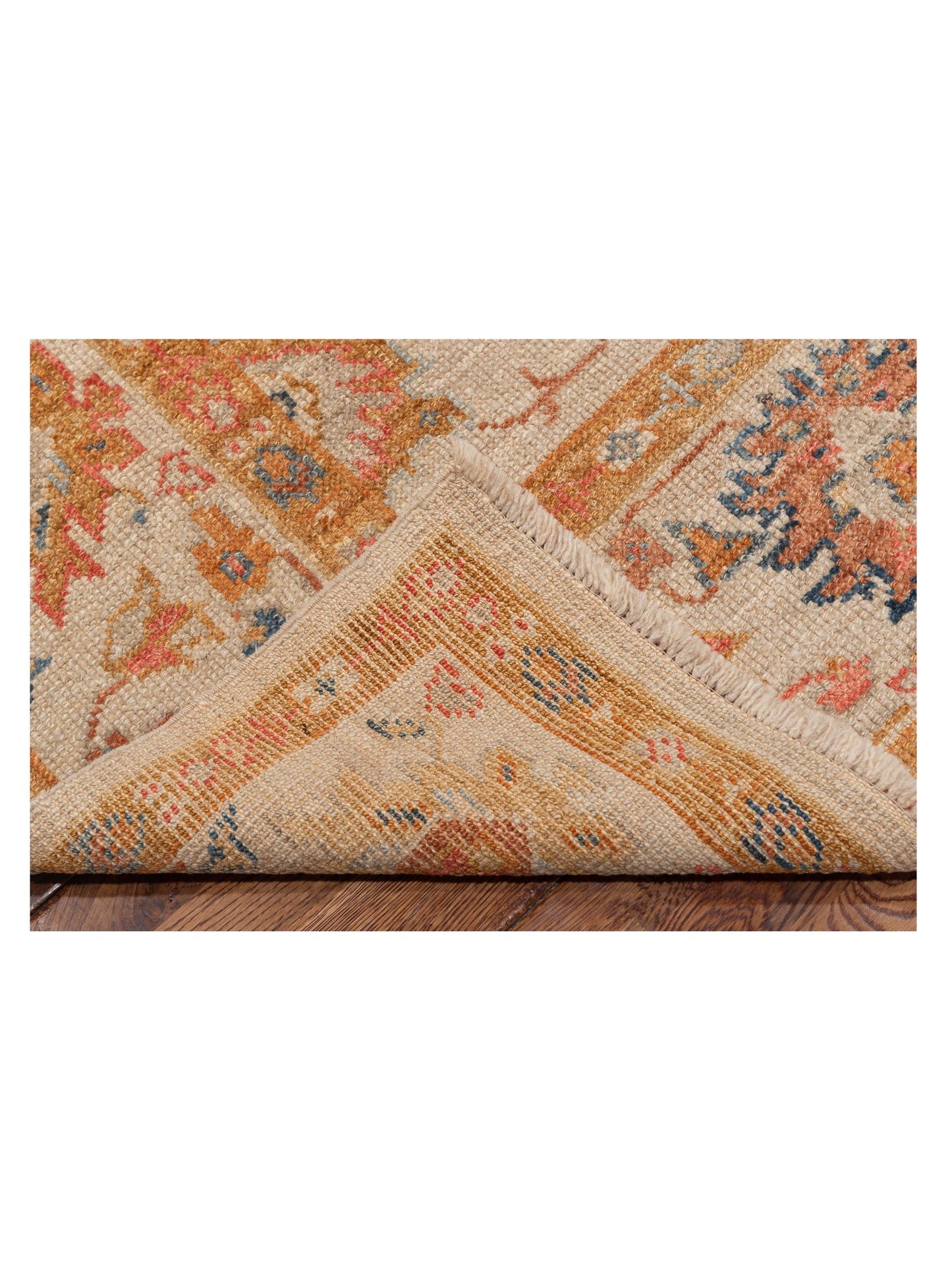 Angora Oushak 145827 Ivory Ivory 6.2x12.2 Hand Knotted Rug