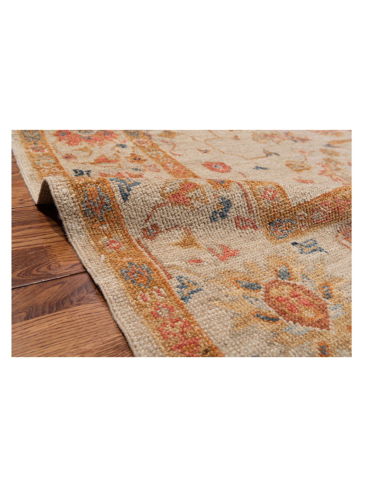 Angora Oushak 145827 Ivory Ivory 6.2x12.2 Hand Knotted Rug