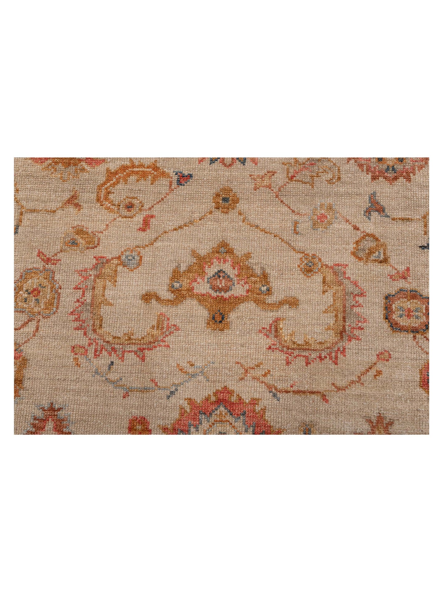 Angora Oushak 145827 Ivory Ivory 6.2x12.2 Hand Knotted Rug