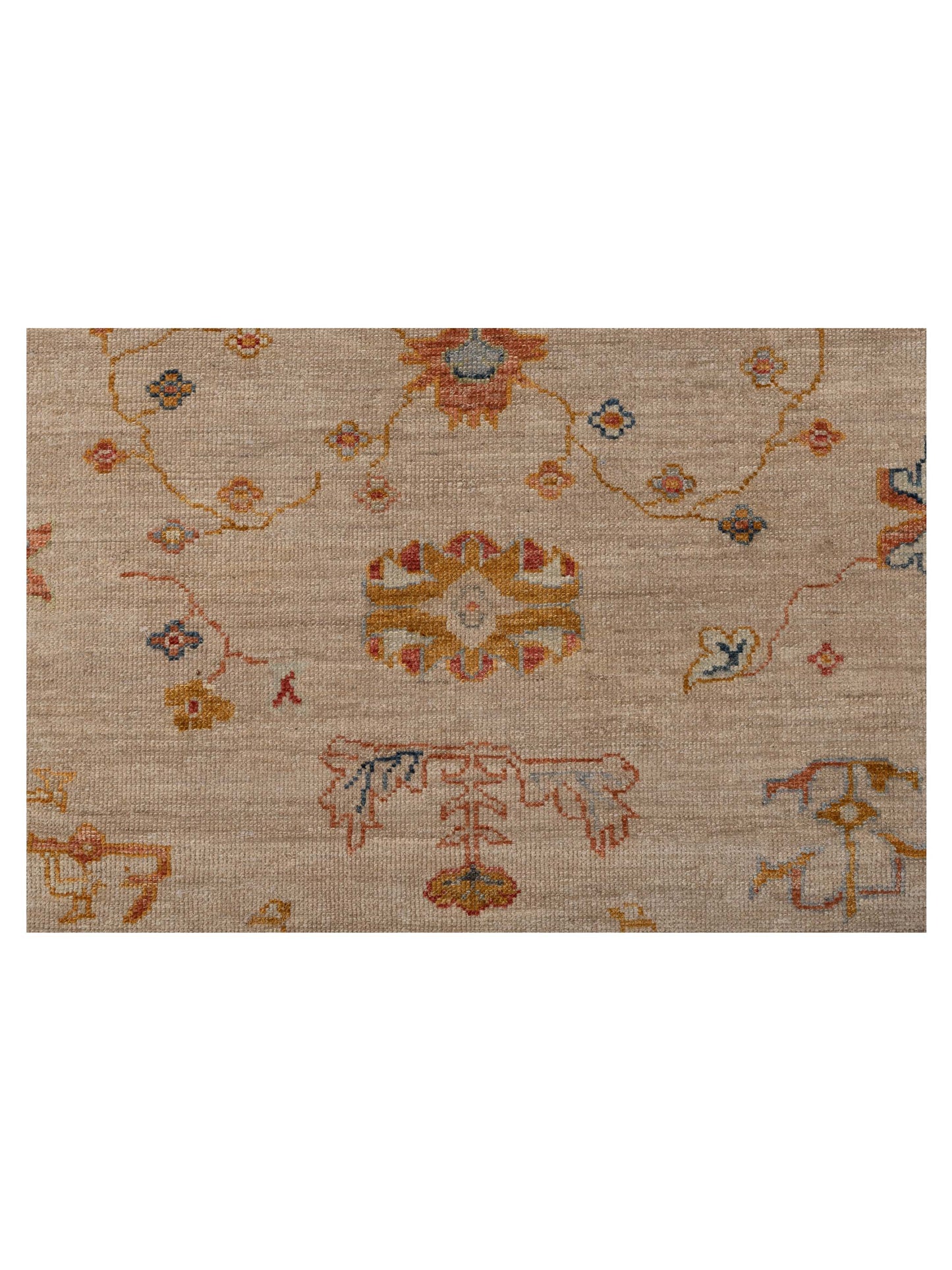 Angora Oushak 145846 Ivory Silver 10.1x13.2 Hand Knotted Rug