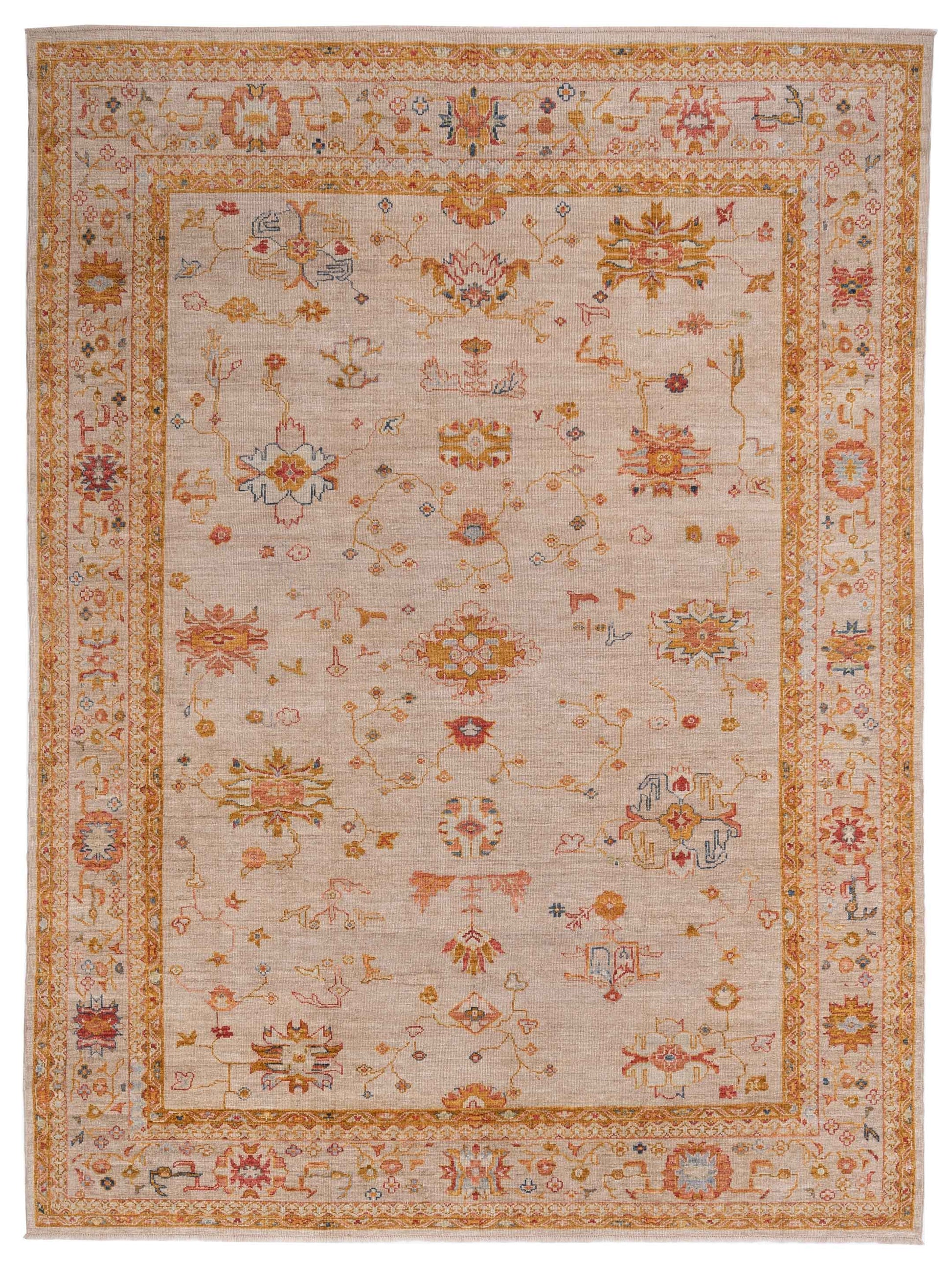 Anadol Angora Oushak  Ivory Silver Traditional