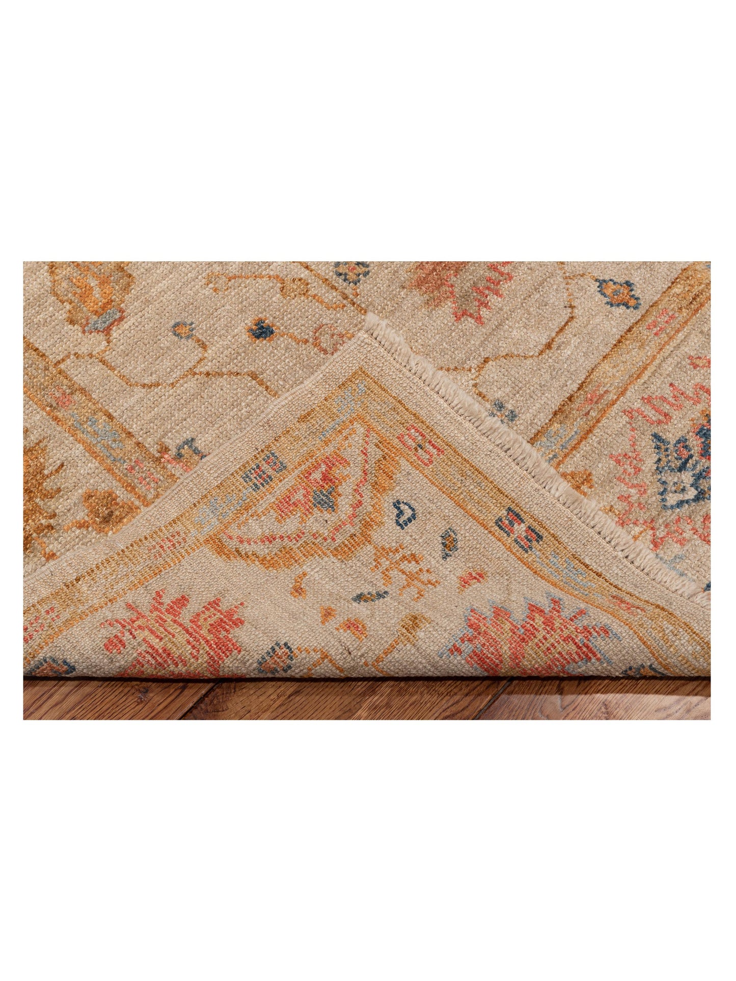 Angora Oushak 145860 Ivory Ivory 6.1x12.7 Hand Knotted Rug