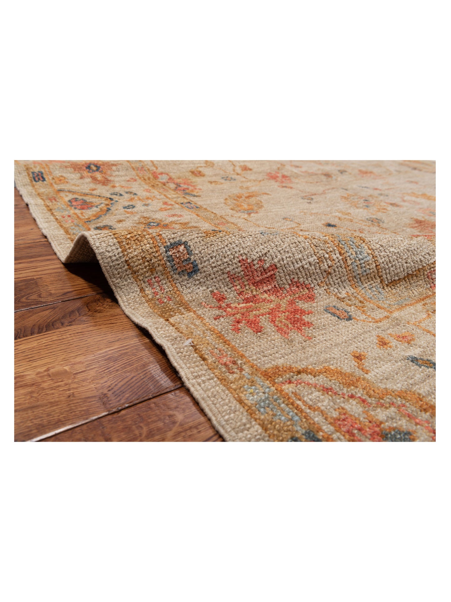 Angora Oushak 145860 Ivory Ivory 6.1x12.7 Hand Knotted Rug