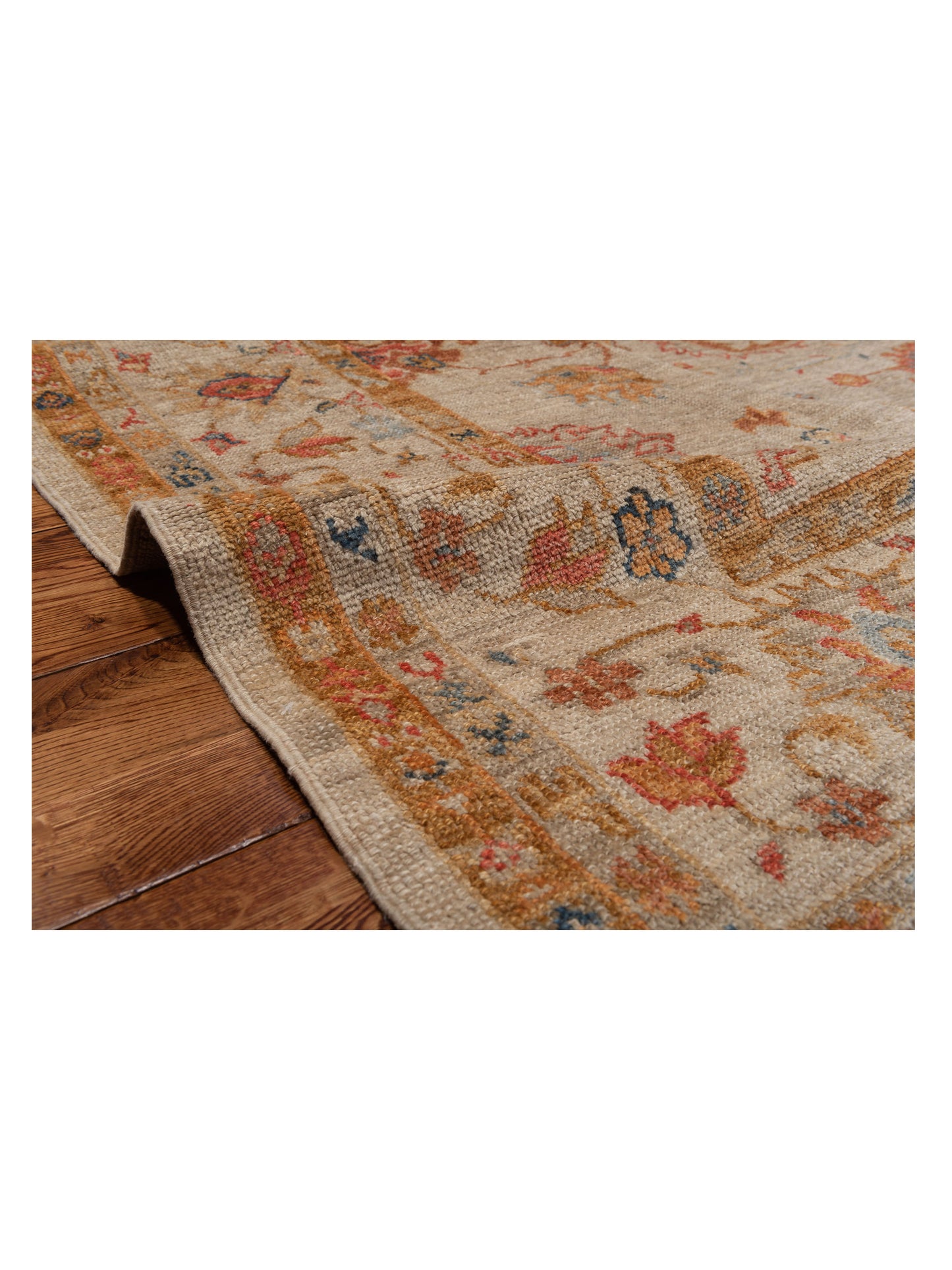 Angora Oushak 145871 Ivory Ivory 8.5x8.9 Hand Knotted Rug