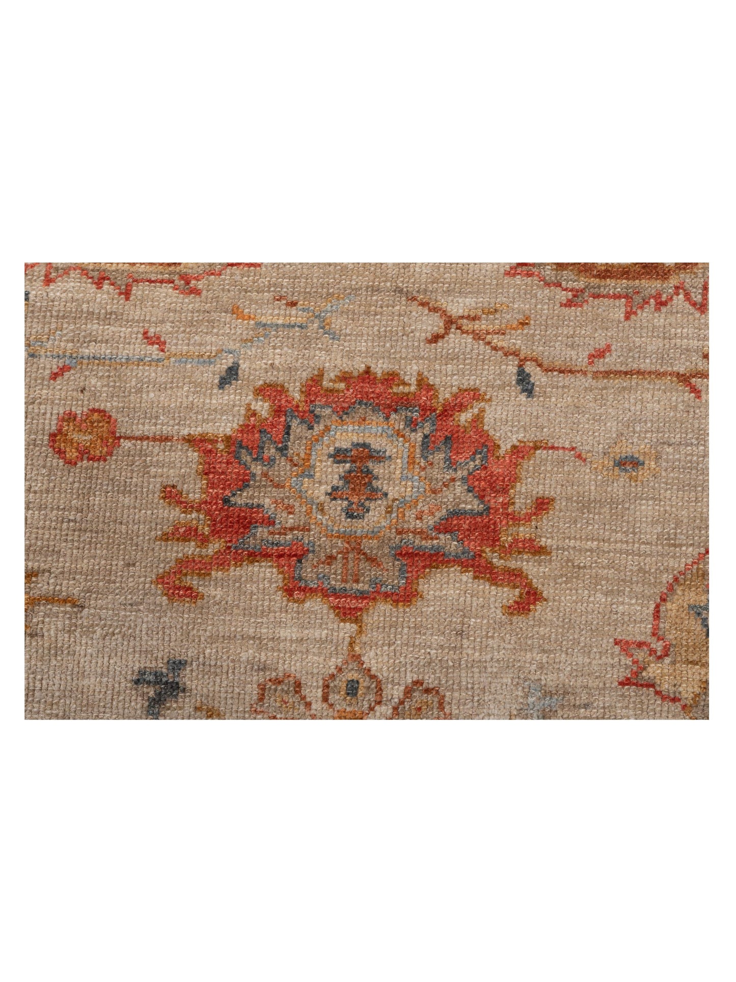 Angora Oushak 145871 Ivory Ivory 8.5x8.9 Hand Knotted Rug