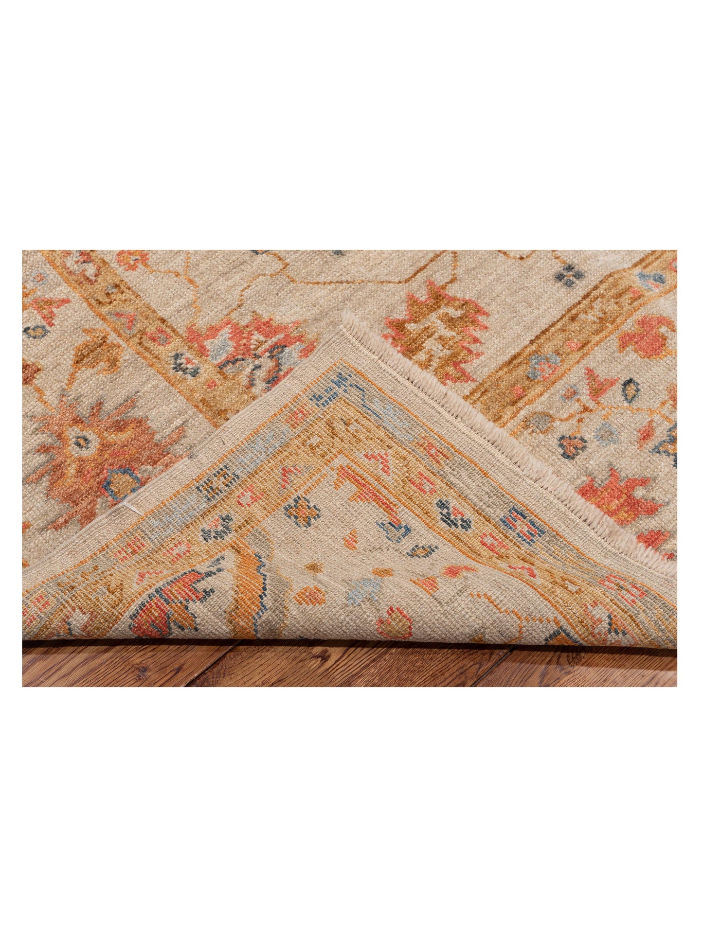 Angora Oushak 145877 Ivory Ivory 8.6x10.5 Hand Knotted Rug