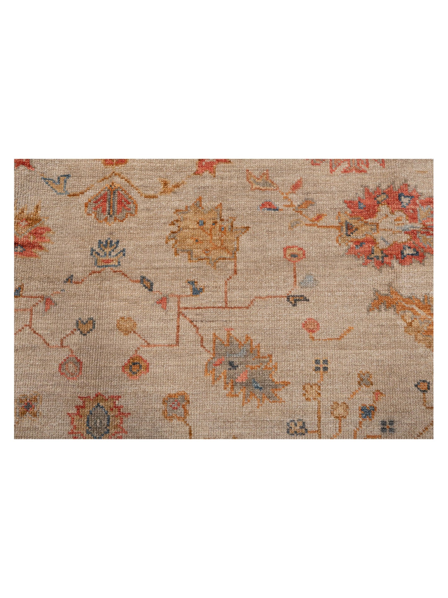 Angora Oushak 145877 Ivory Ivory 8.6x10.5 Hand Knotted Rug
