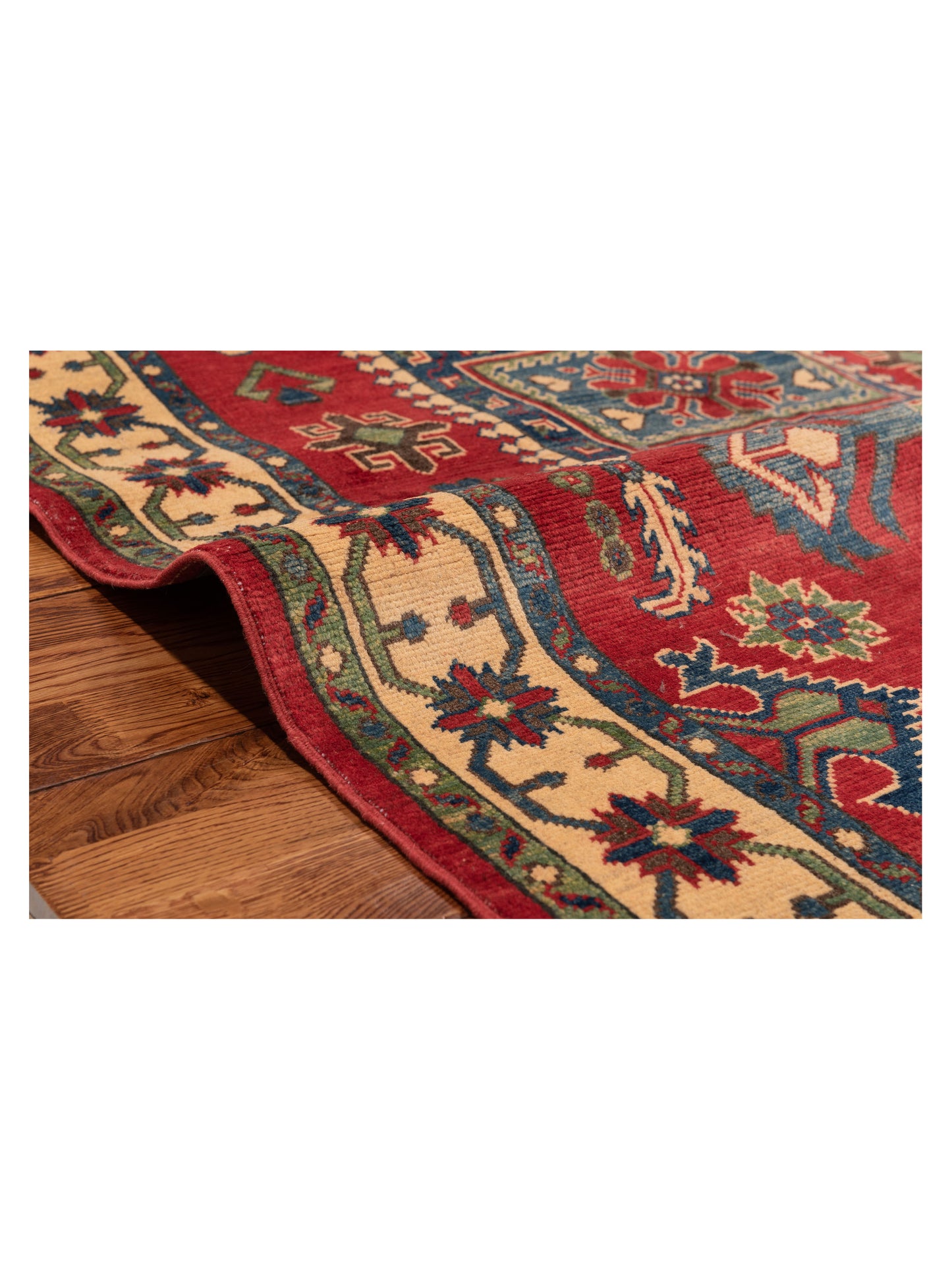 Kazak 145988 Red Ivory 4x6 Hand Knotted Rug