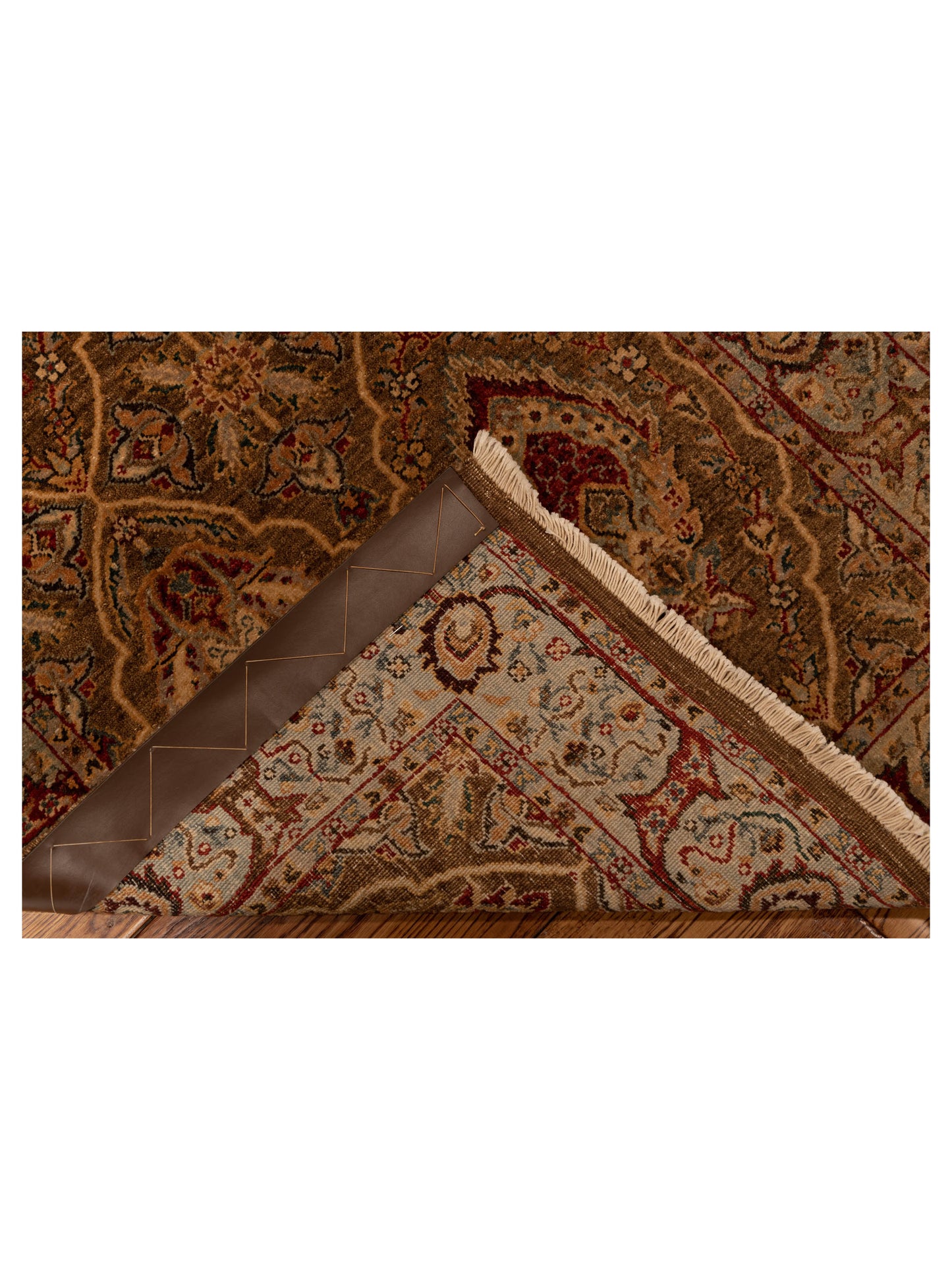 Firuze Simla Brown Light Blue 2.7x11.11 Hand Knotted Rug