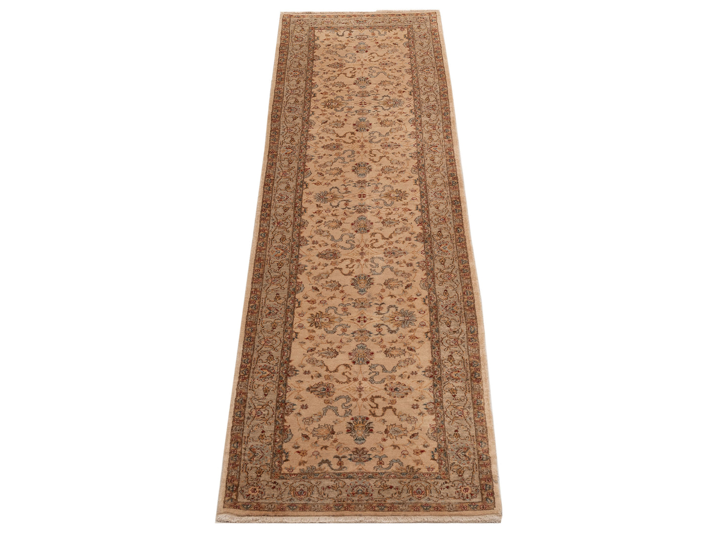 Firuze Firaz Ivory Silver 2.6x9.11 Hand Knotted Rug