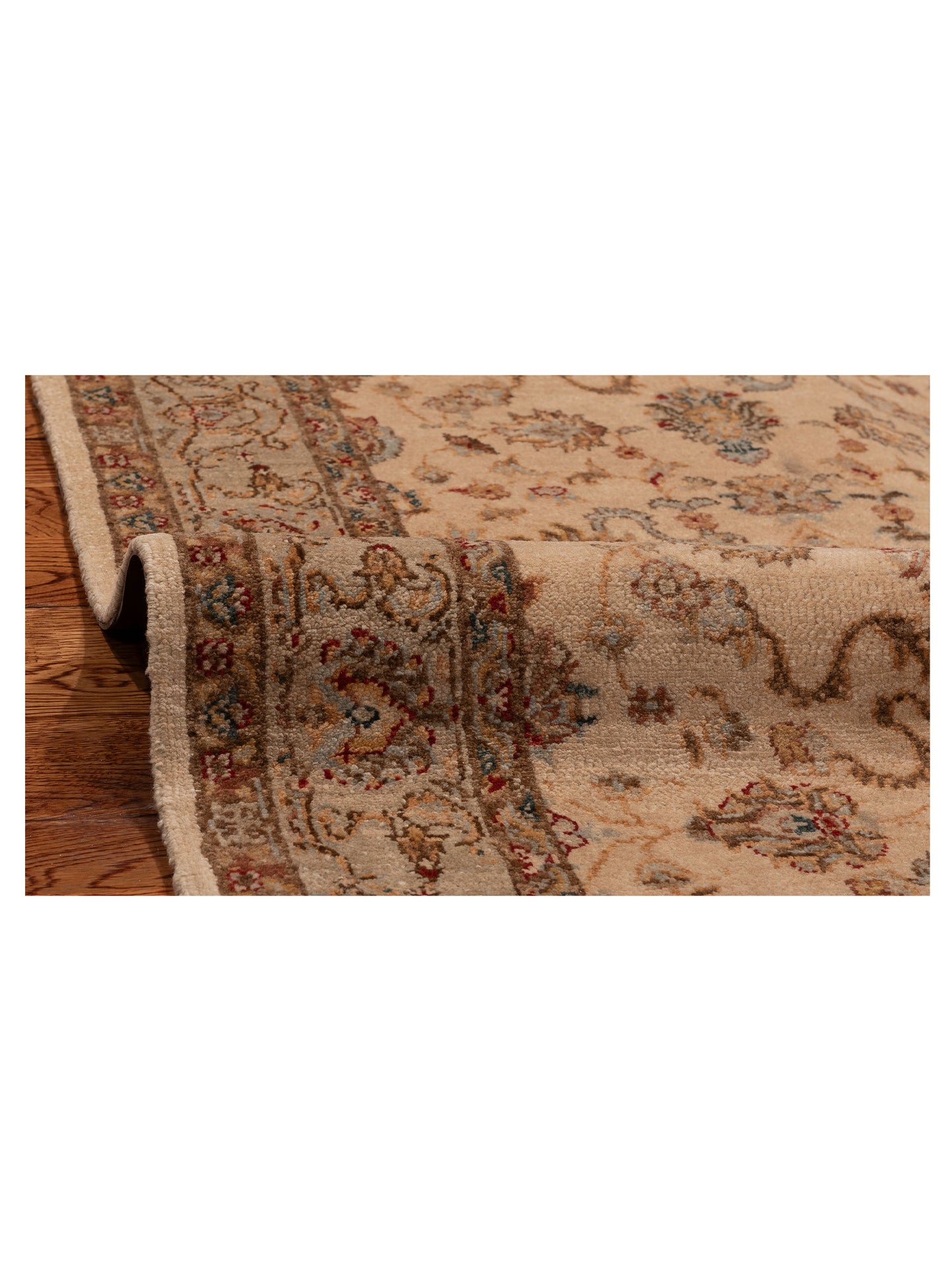 Firuze Firaz Ivory Silver 2.6x9.11 Hand Knotted Rug