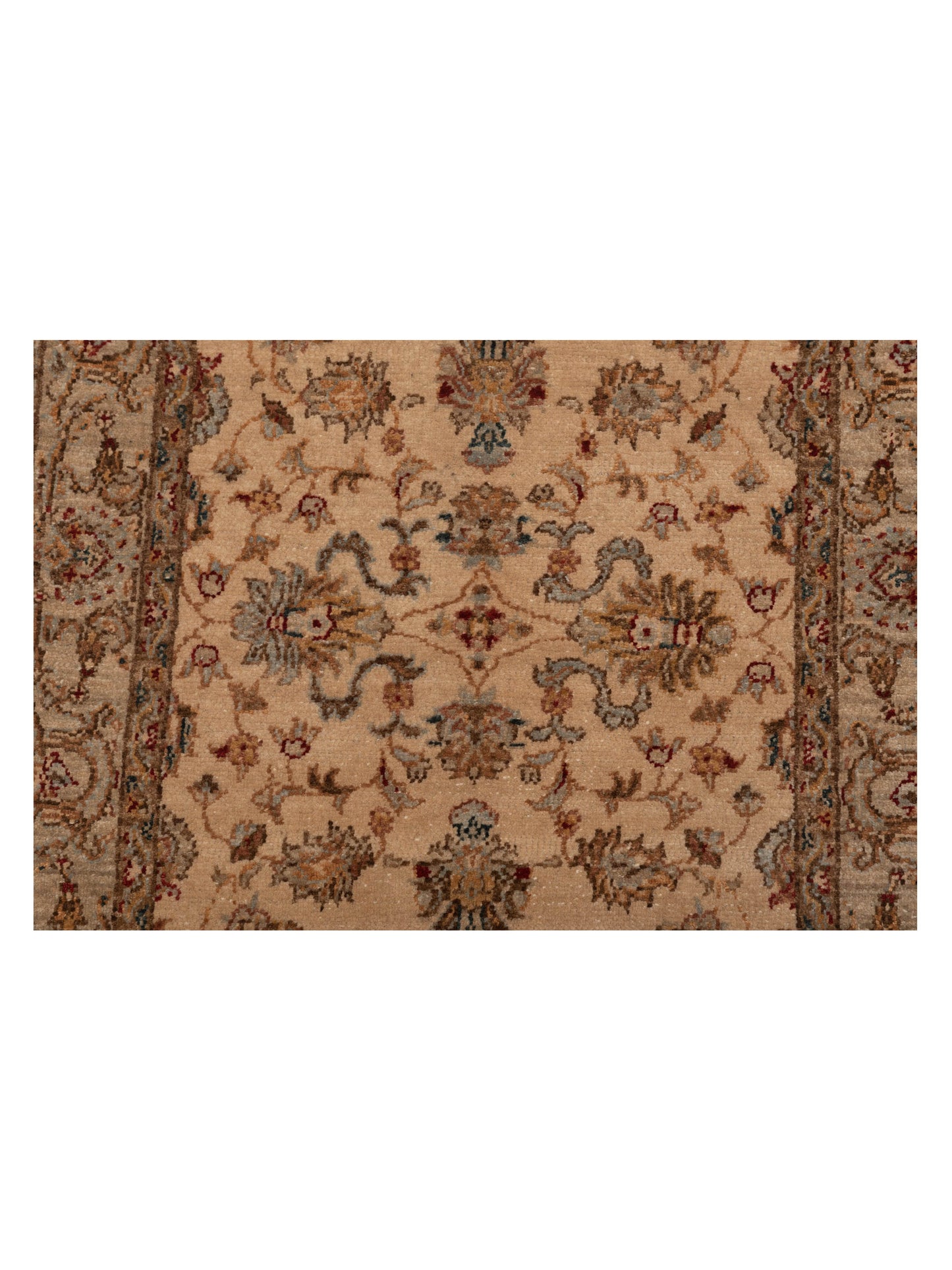 Firuze Firaz Ivory Silver 2.6x9.11 Hand Knotted Rug
