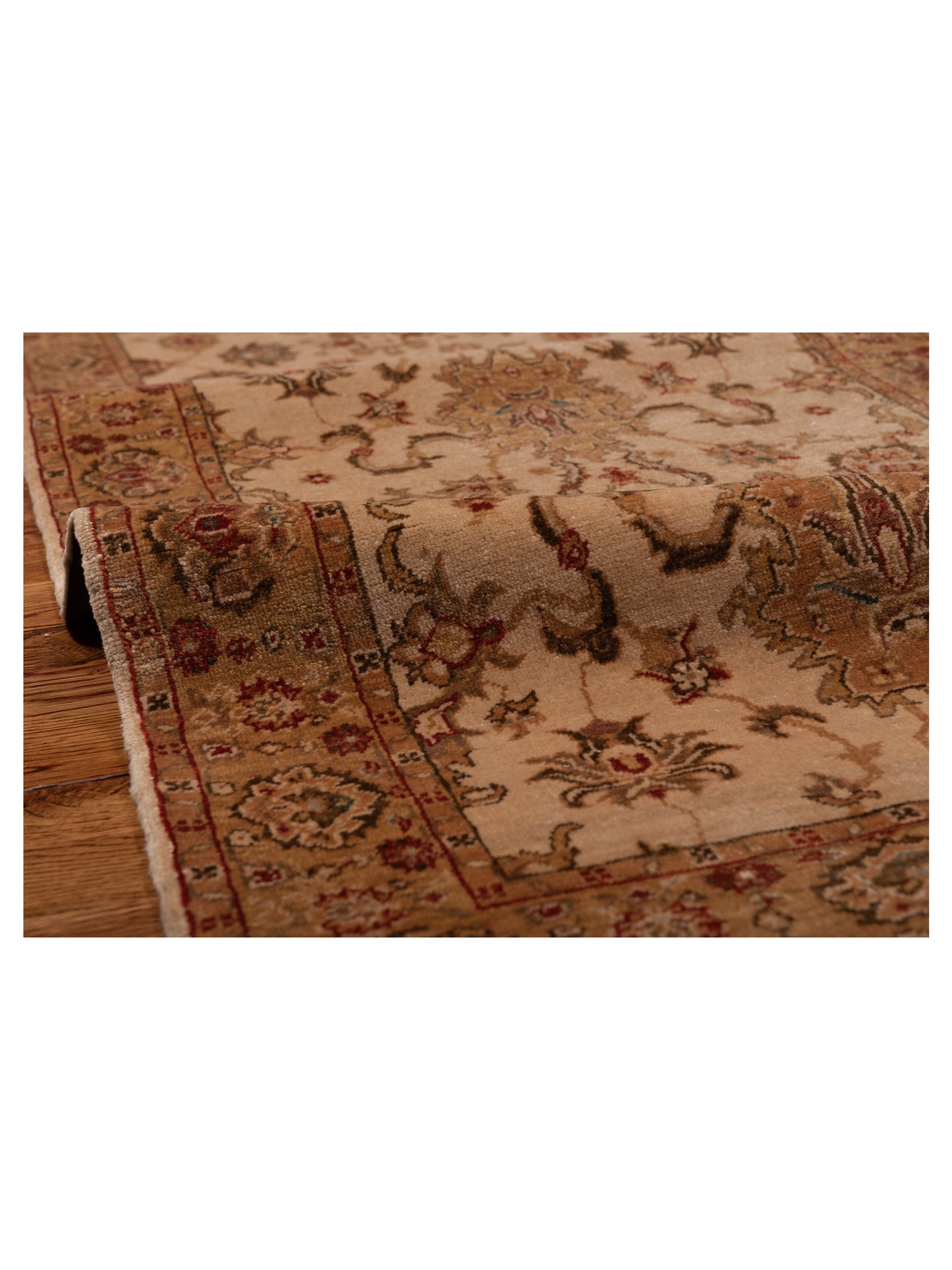 Firuze Lidya Ivory Gold 2.7x13.9 Hand Knotted Rug