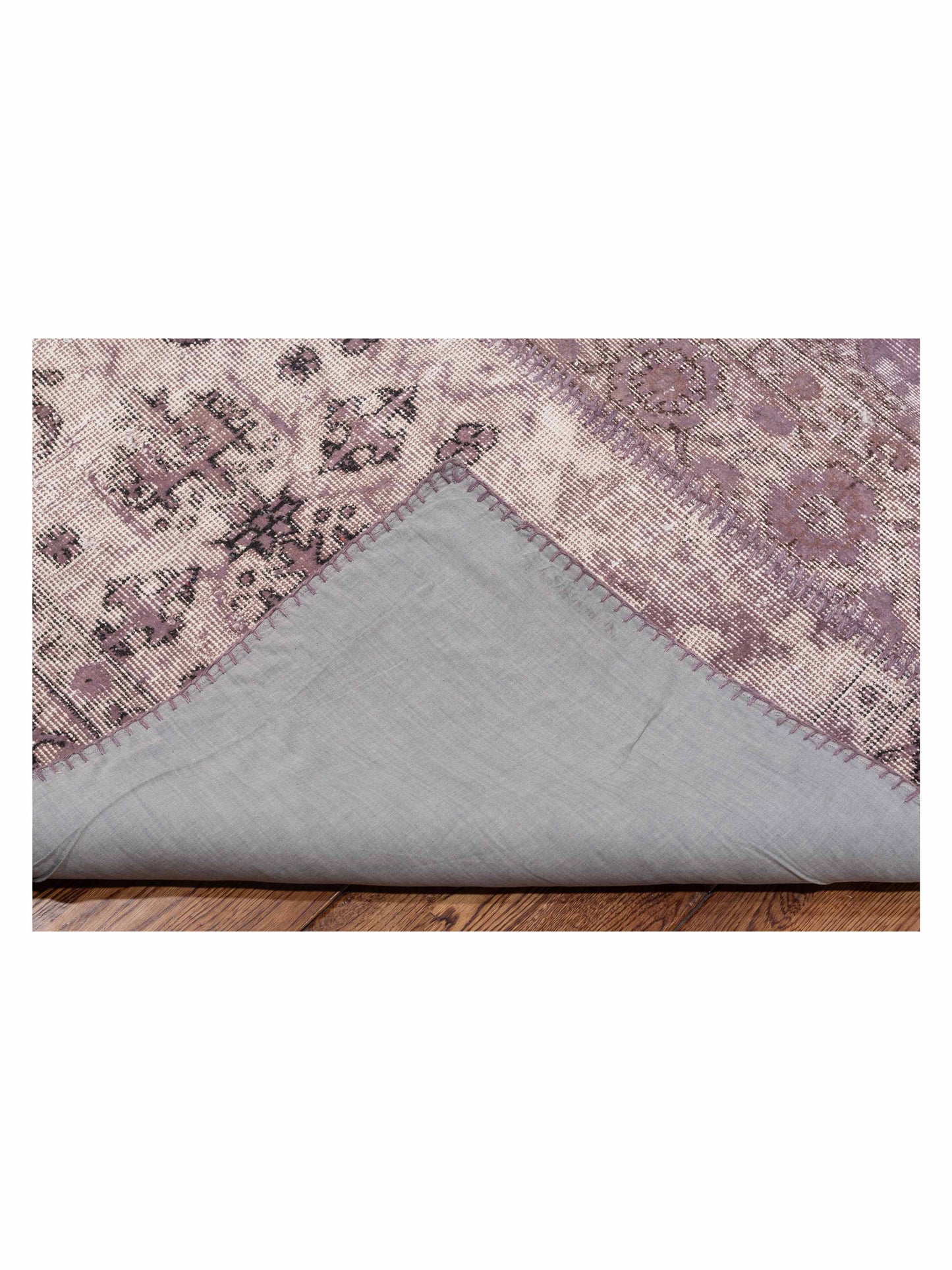 Turkish Vestige Patchwork 146022 Purple 8.1x10 Hand Knotted Rug