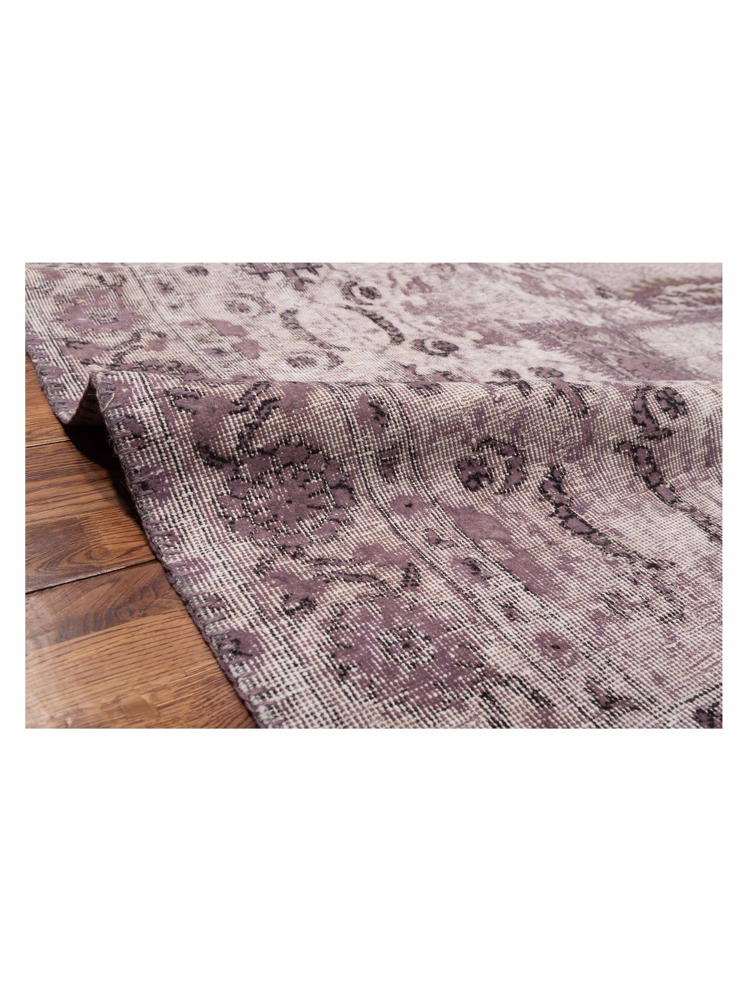 Turkish Vestige Patchwork 146022 Purple 8.1x10 Hand Knotted Rug