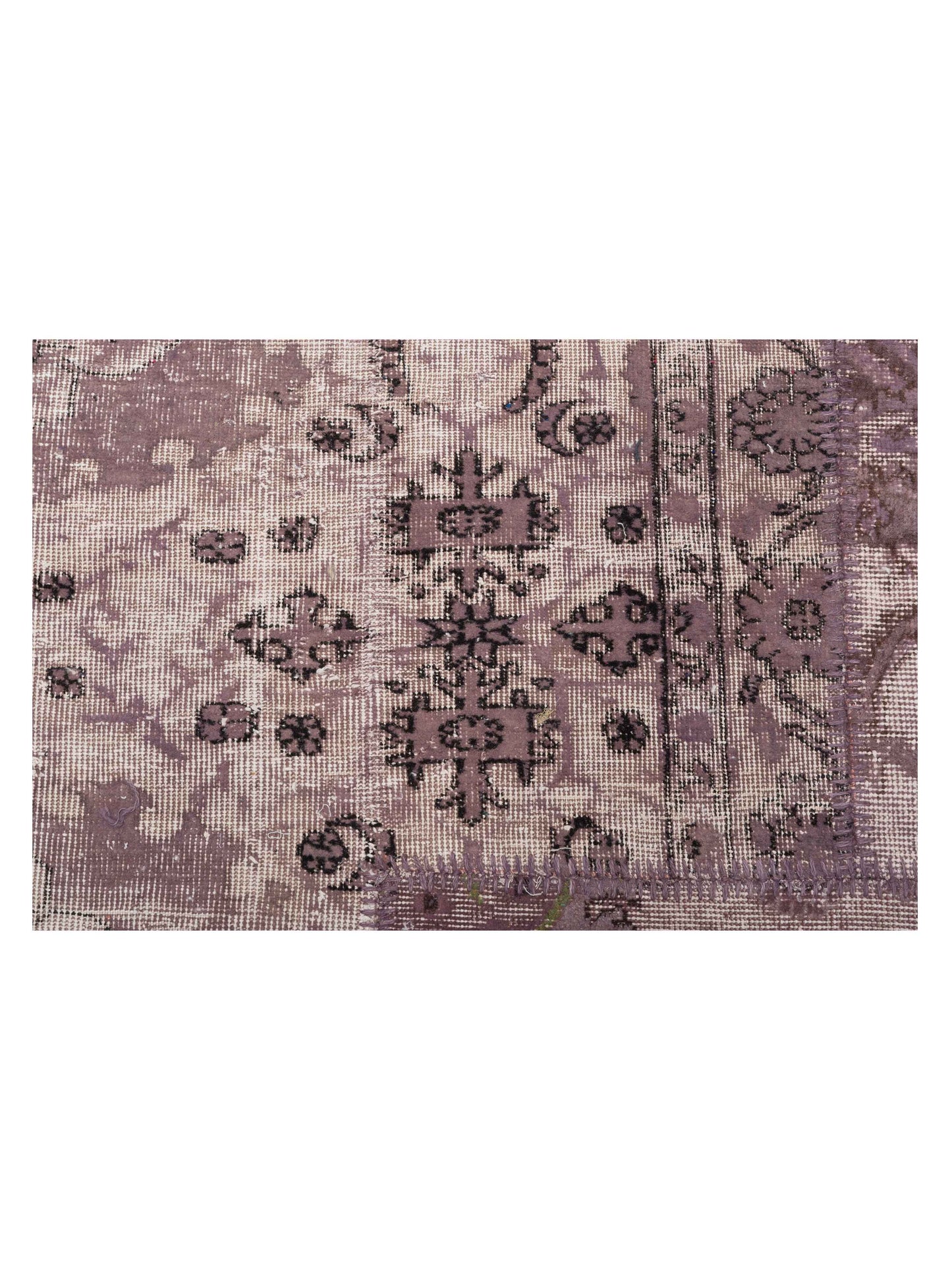 Turkish Vestige Patchwork 146022 Purple 8.1x10 Hand Knotted Rug