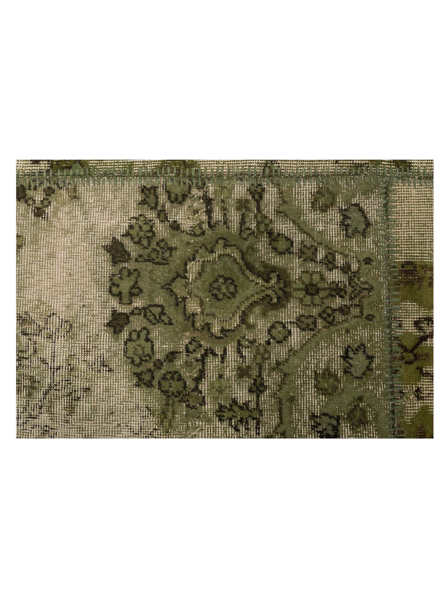 Turkish Vestige Patchwork 146030 Green 10x13.11 Hand Knotted Rug