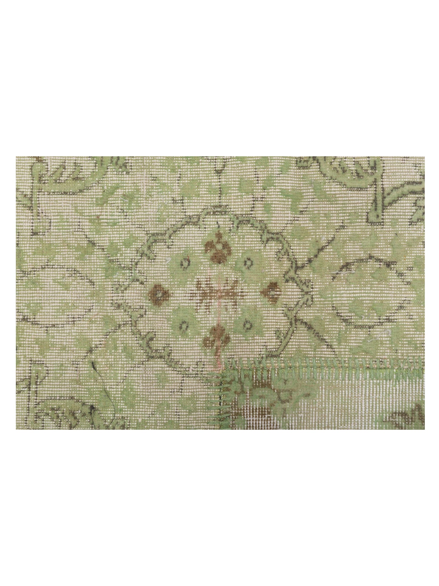 Turkish Vestige Patchwork 146031 Green 10.1x13.10 Hand Knotted Rug