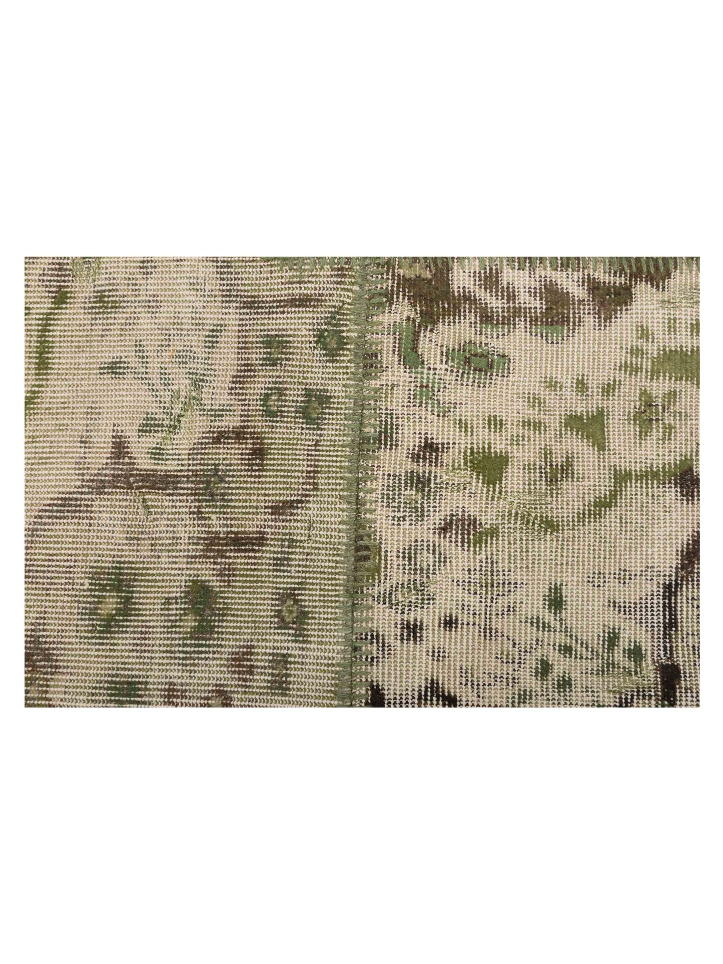 Turkish Vestige Patchwork 146033 Green 8.1x10 Hand Knotted Rug