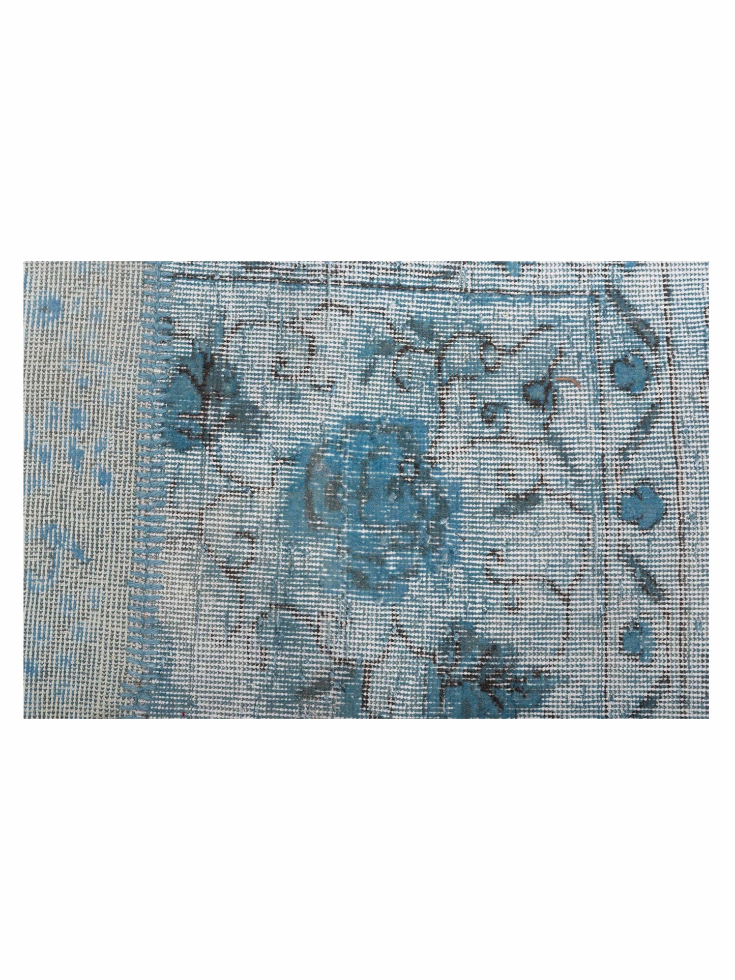 Turkish Vestige Patchwork 146041 Silver Blue 9.10x12 Hand Knotted Rug
