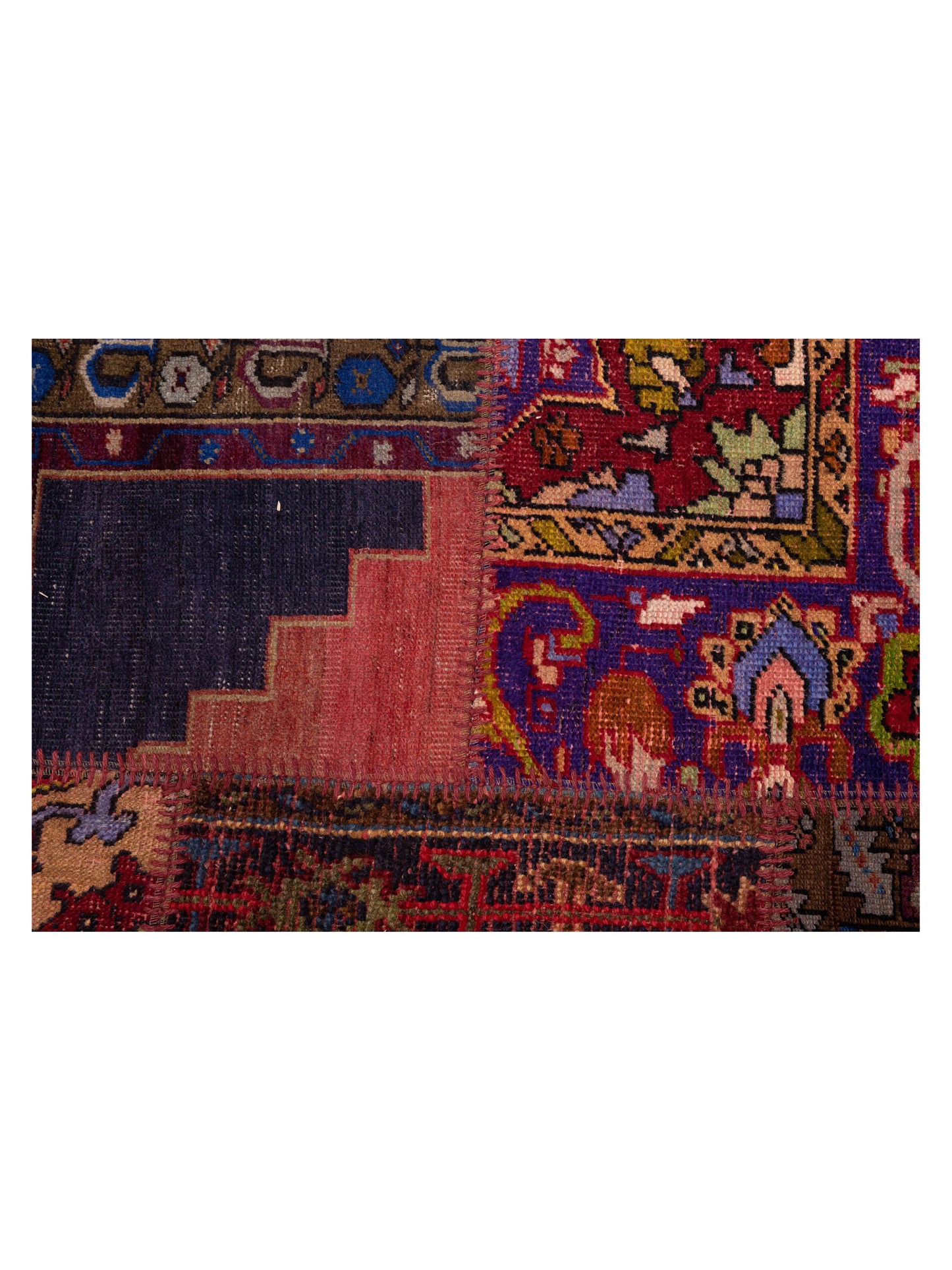 Turkish Vestige Patchwork 146052 Multi 11.6x15.7 Hand Knotted Rug