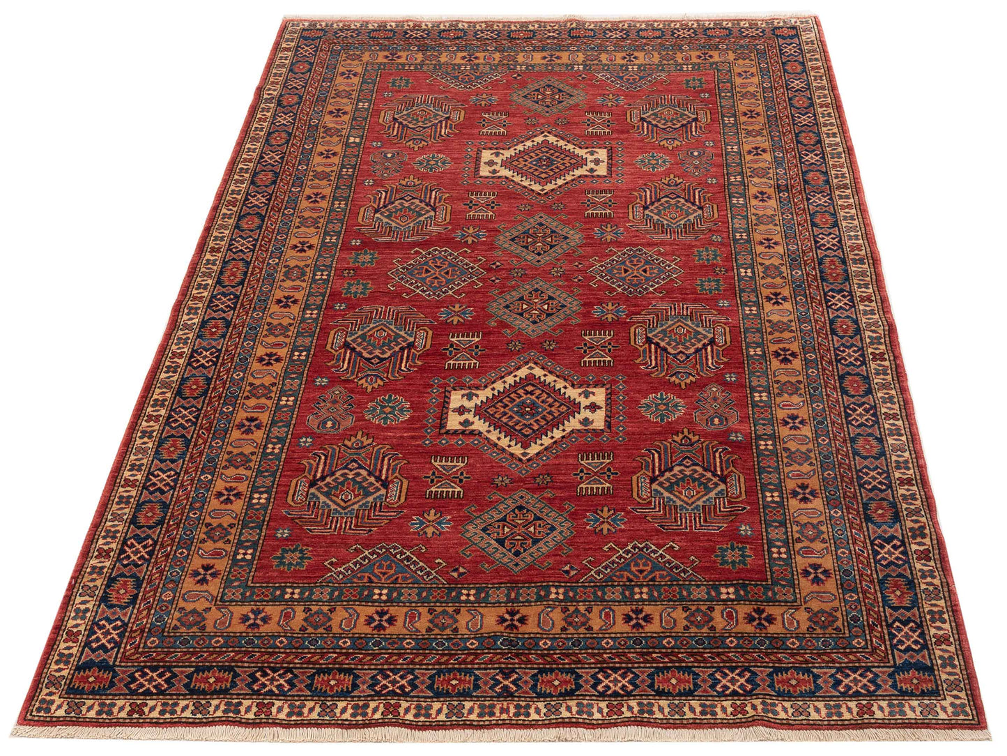 Kars 146084 Red Navy 6.2x8 Hand Knotted Rug